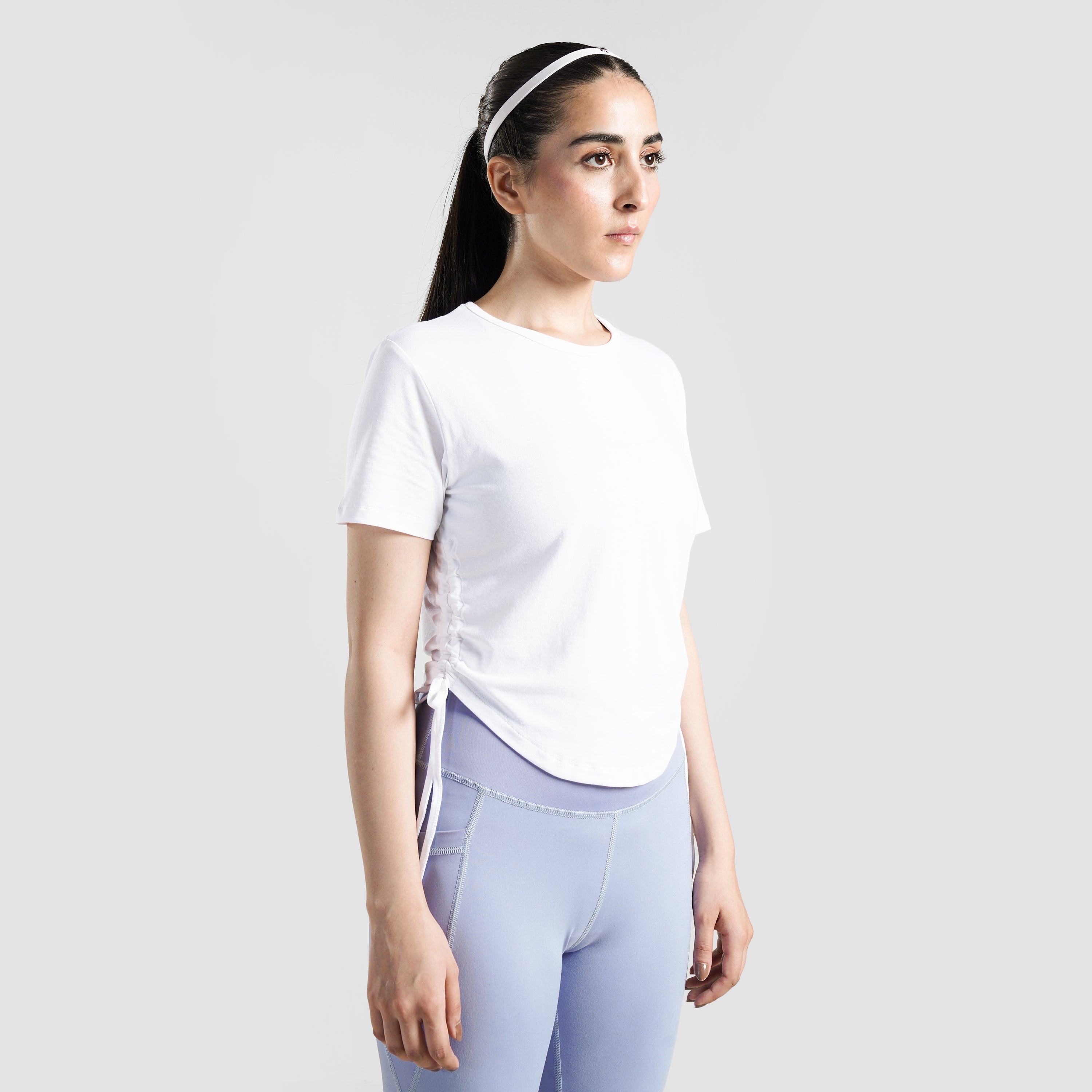 Active Shape Crop Tee (White)