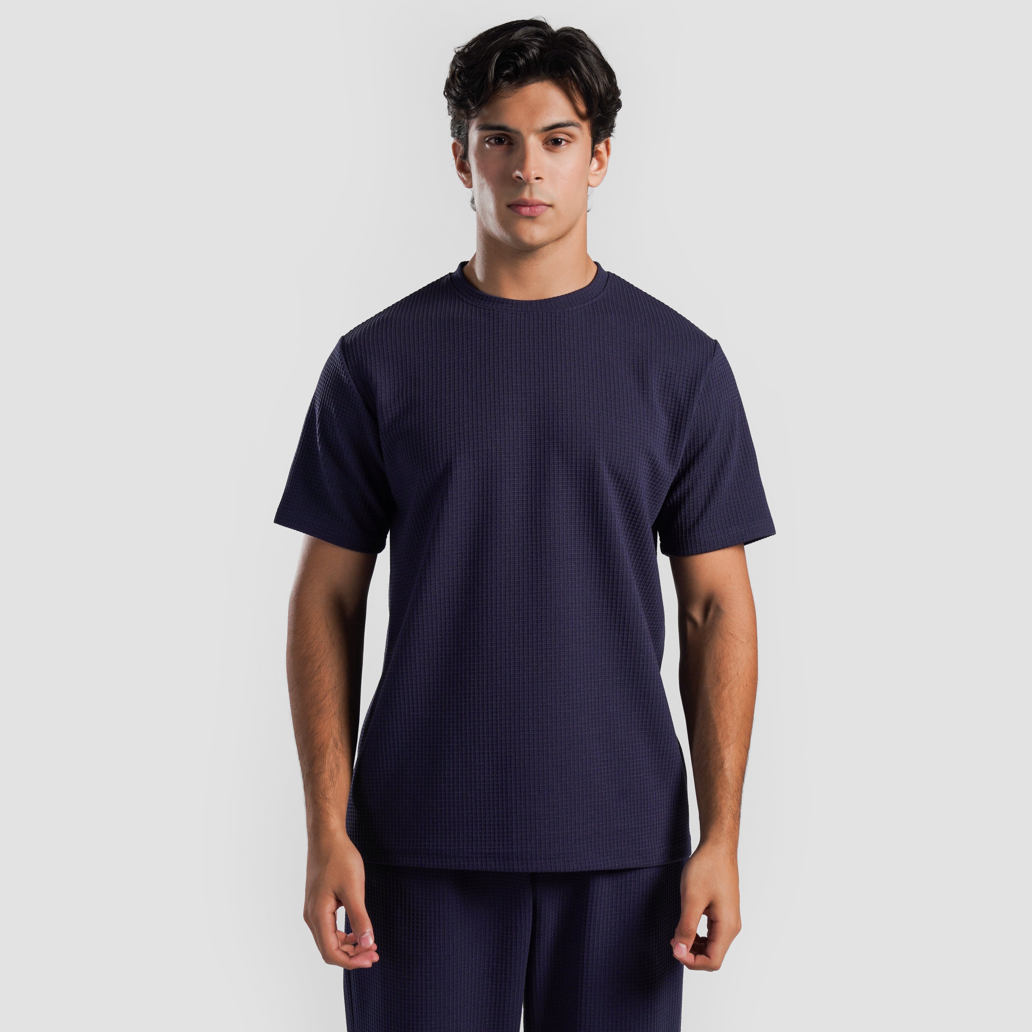 Waffle Unisex Tee(Navy)