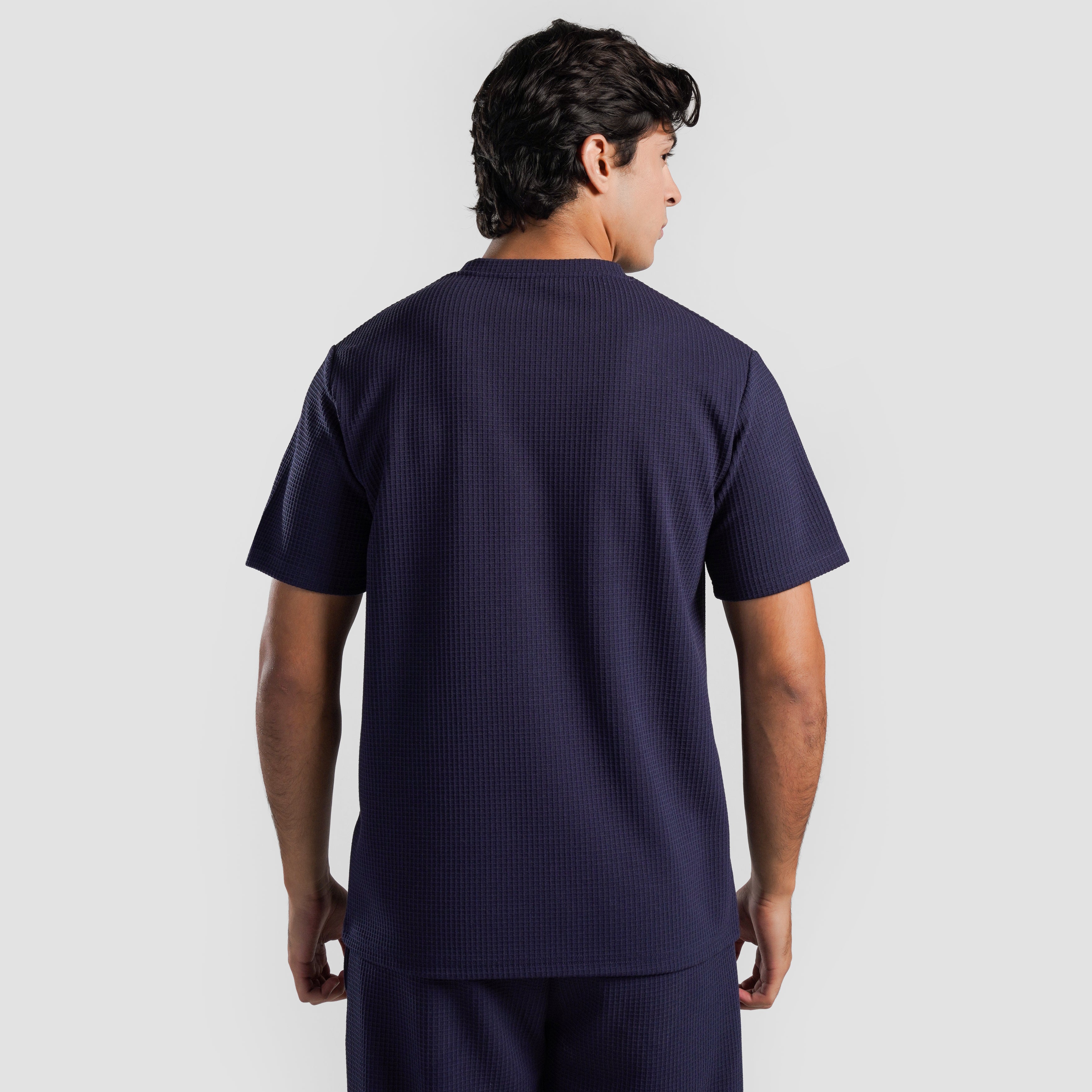 Waffle Unisex Tee(Navy)
