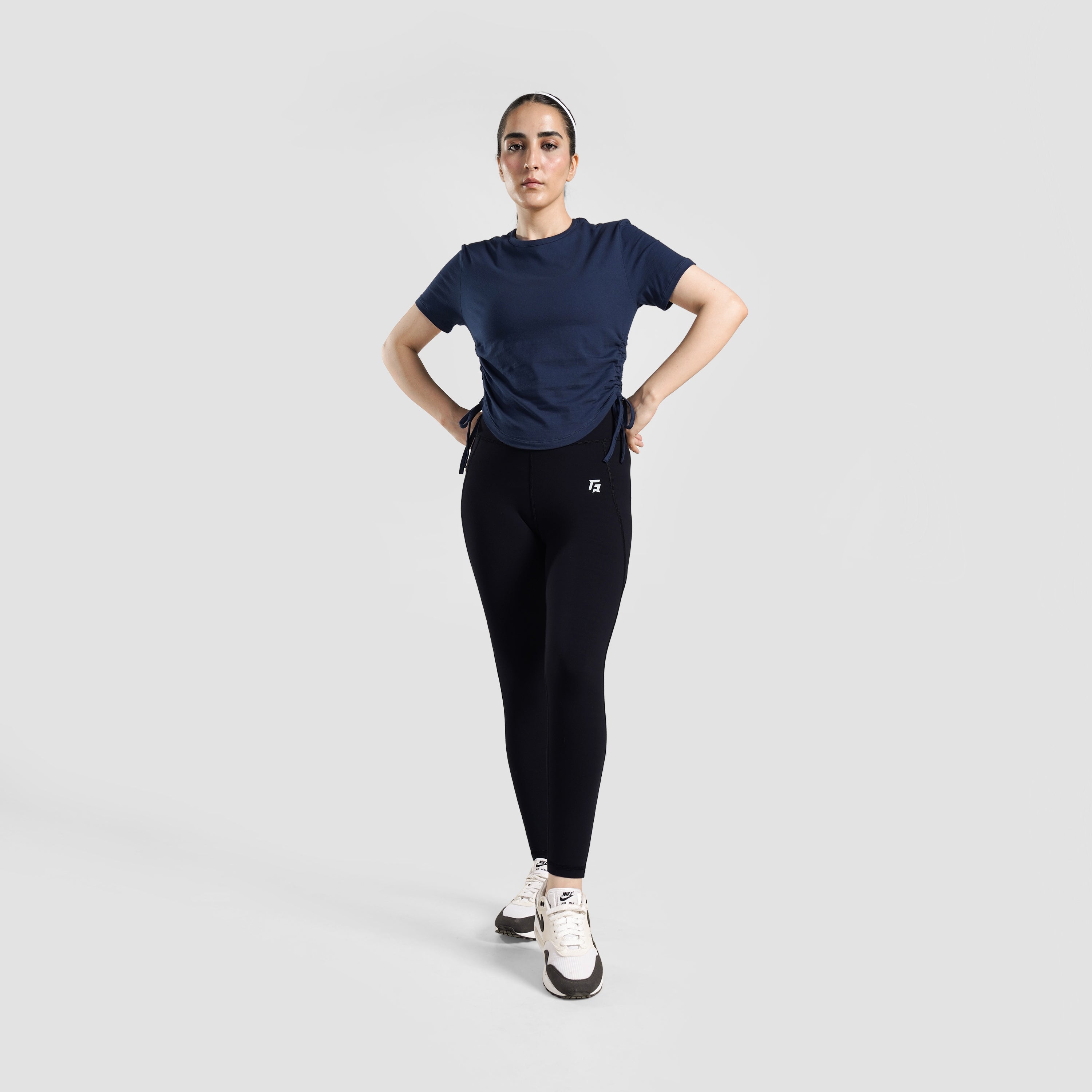 Active Shape Crop Tee (Navy)