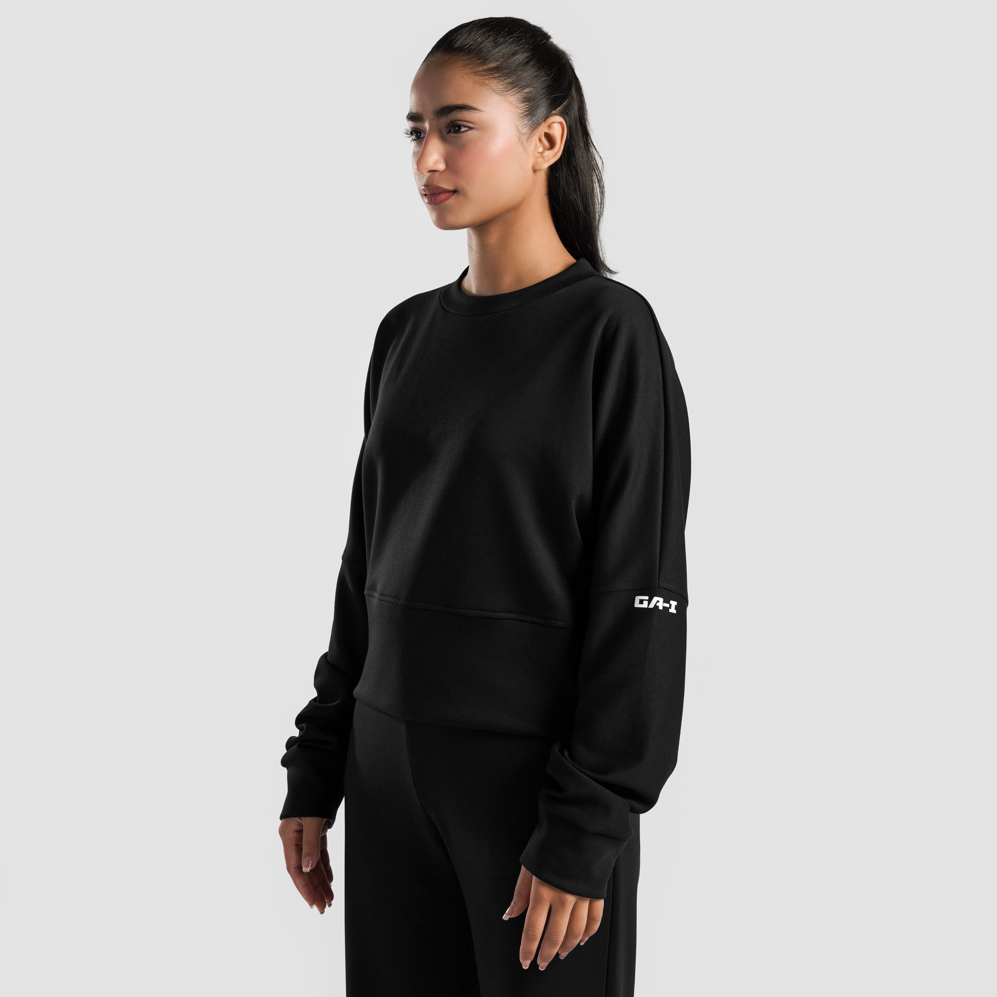 Monocrop SweatShirt (Black)