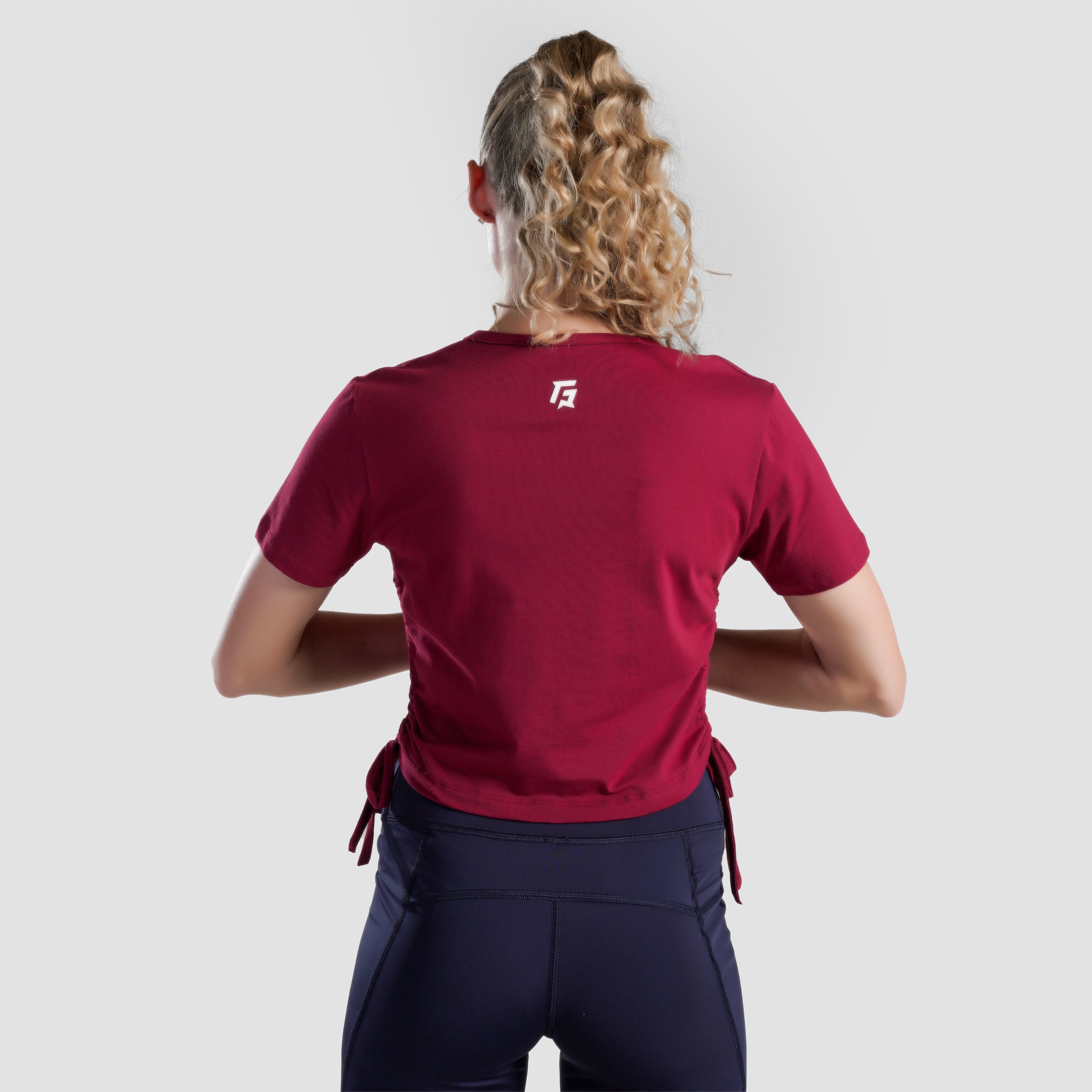 Active Shape Crop Tee (Maroon)