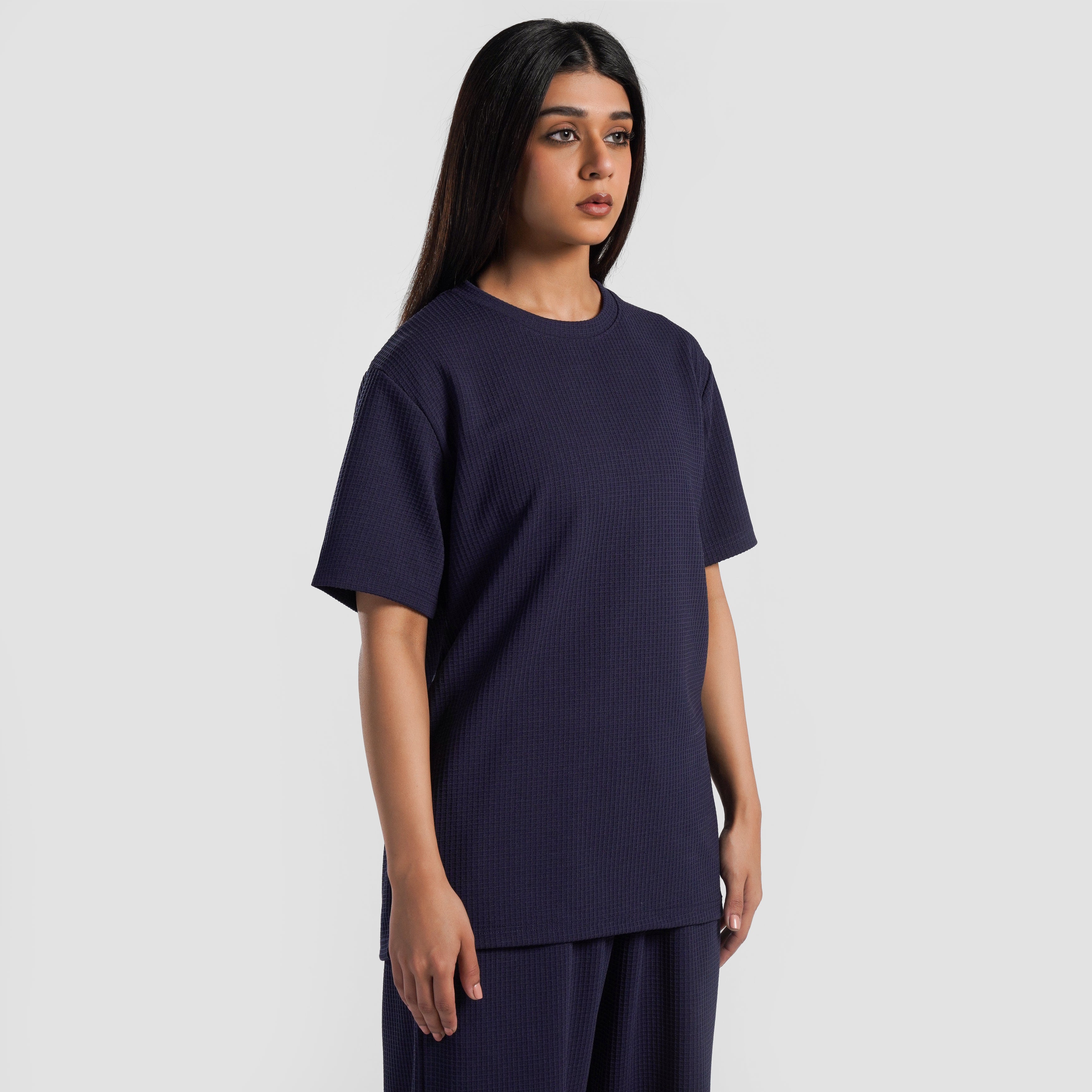 Waffle Unisex Tee(Navy)
