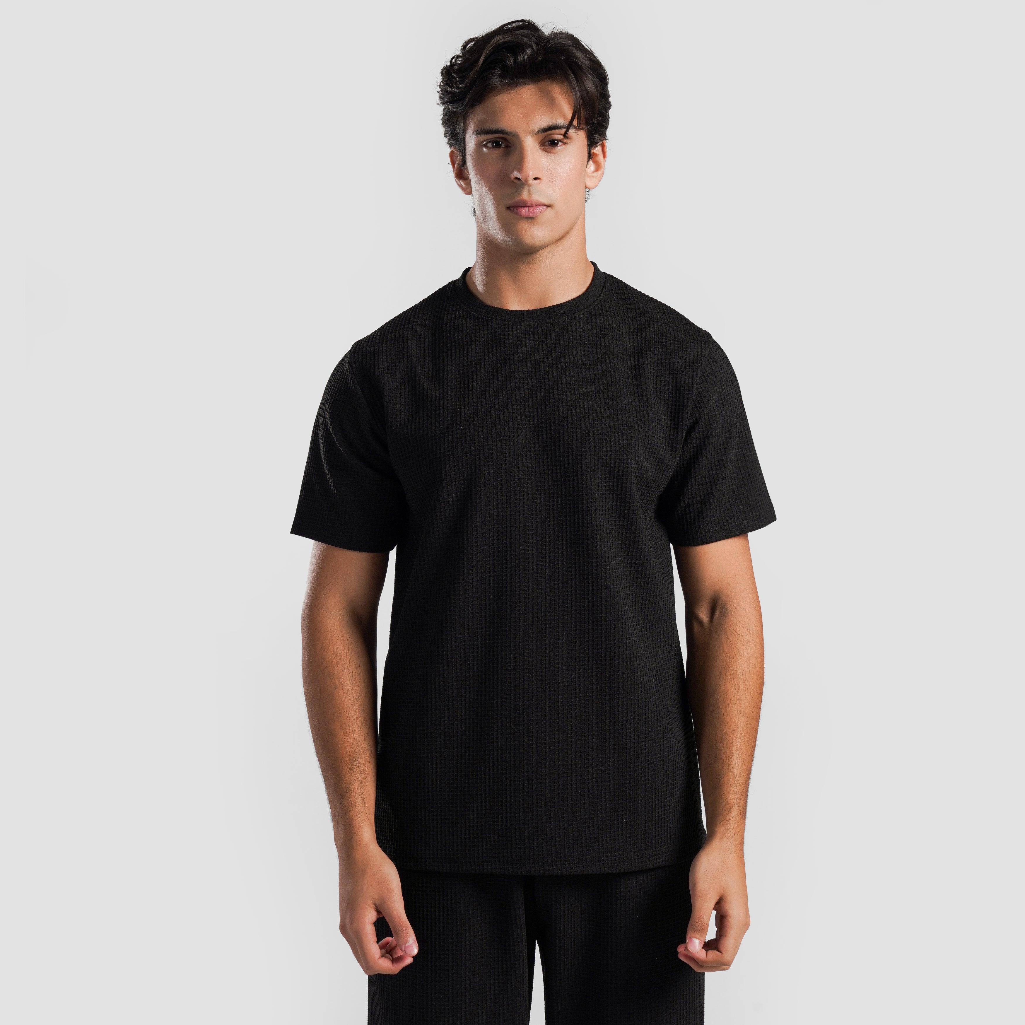 Waffle Unisex Tee(Black)