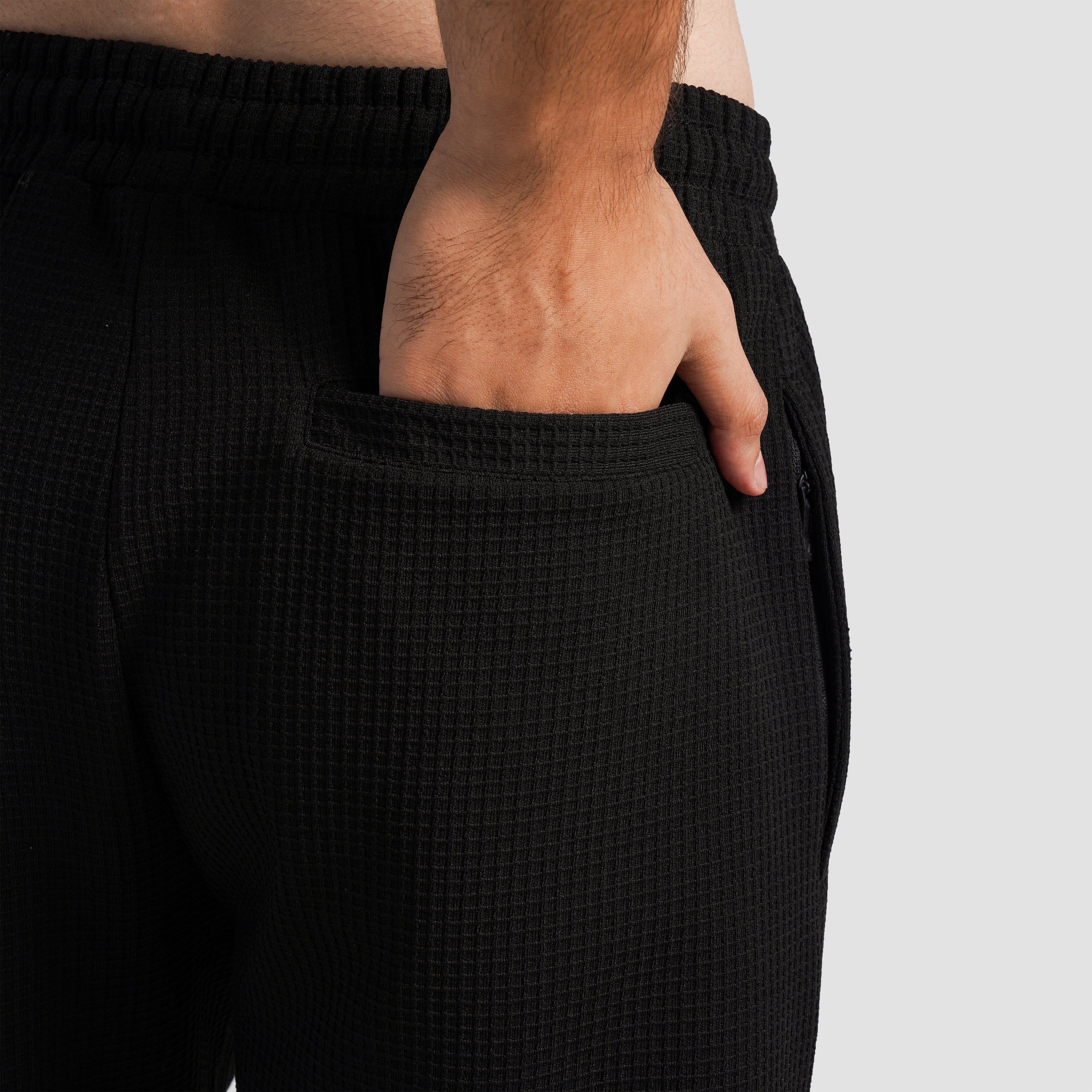Waffle Unisex Trousers (Black)