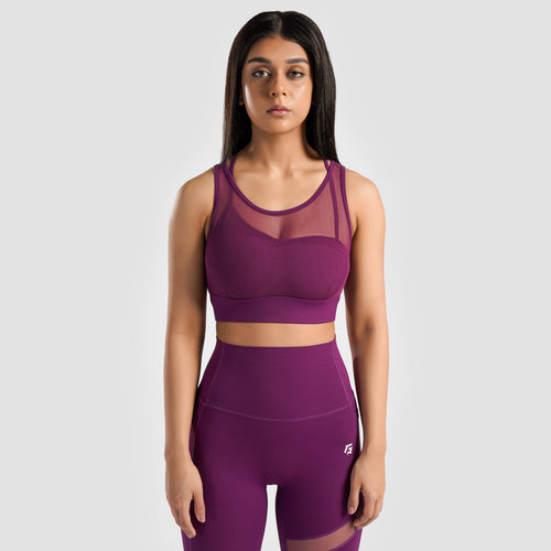 Empower Sports Bra (Dark Pink)