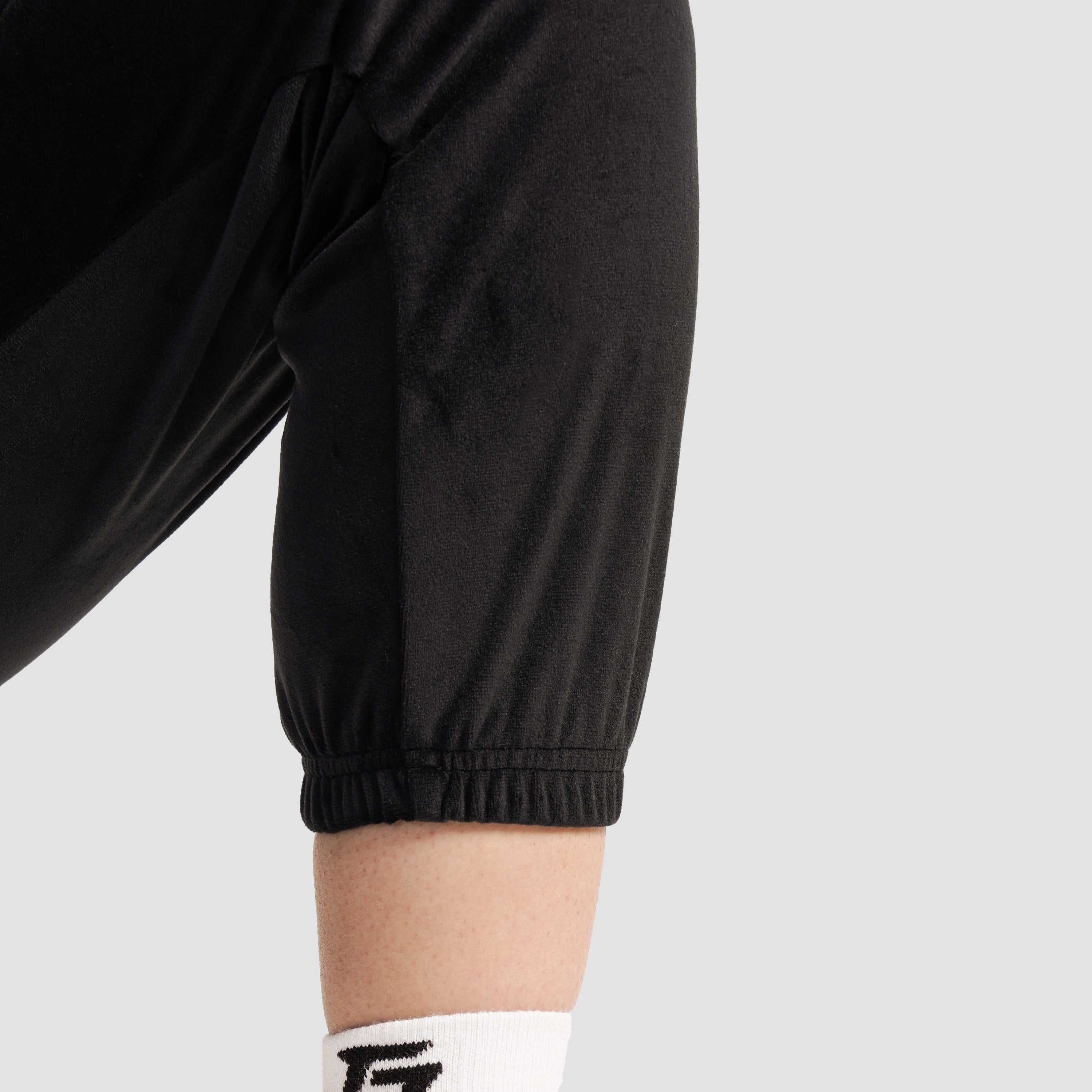 Velour Cargo Joggers (Black)