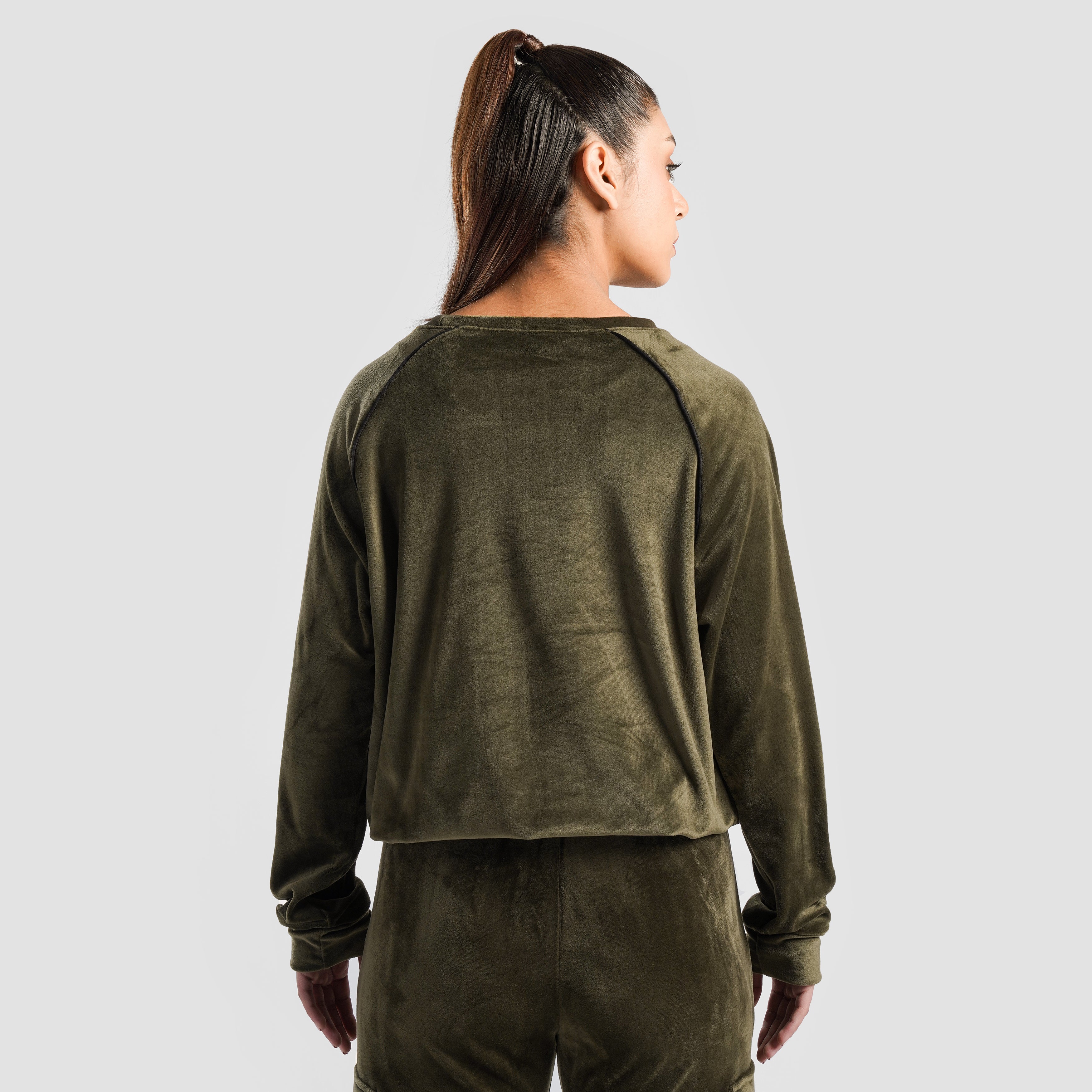 Velour SweatShirt (Olive)