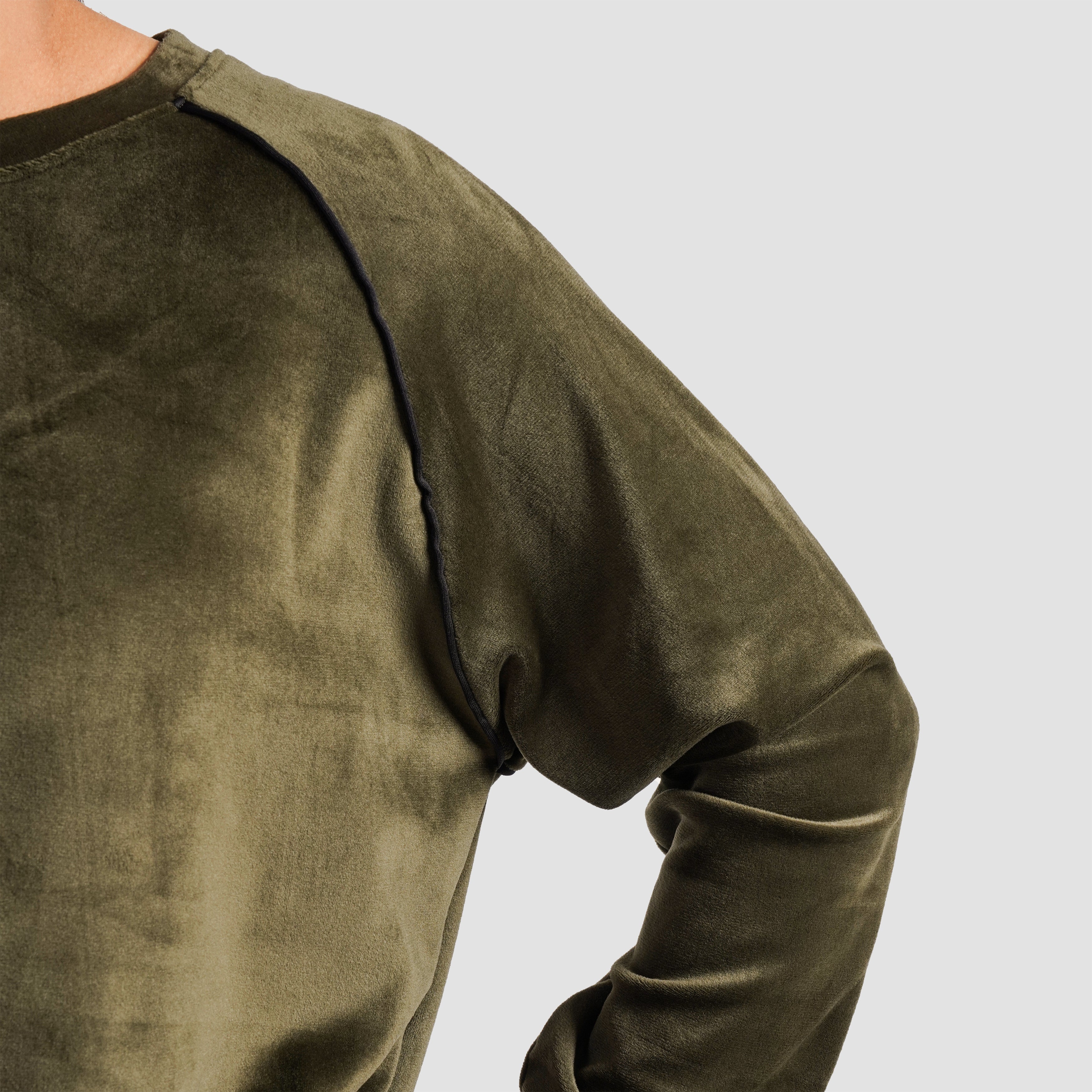 Velour SweatShirt (Olive)