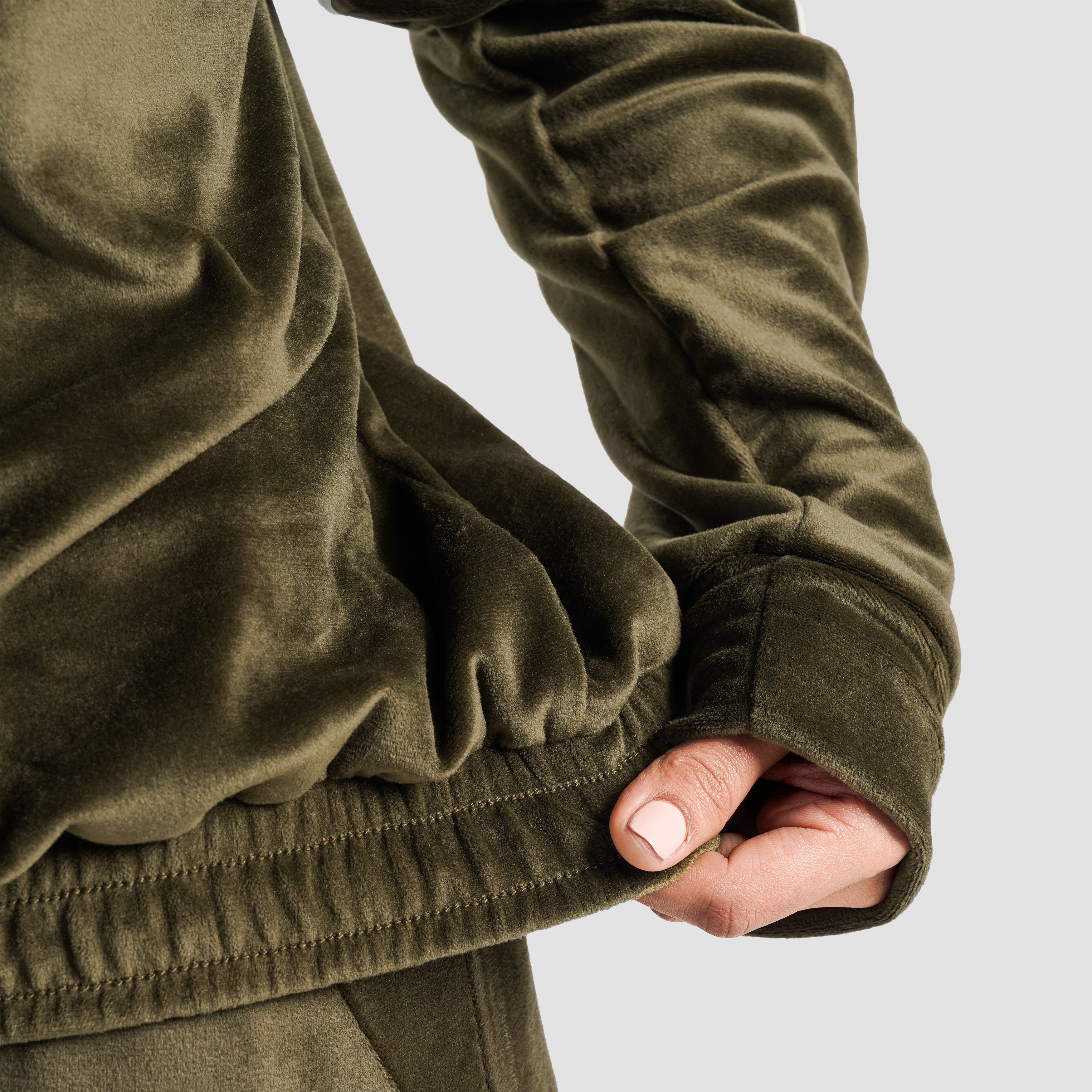 Velour SweatShirt (Olive)