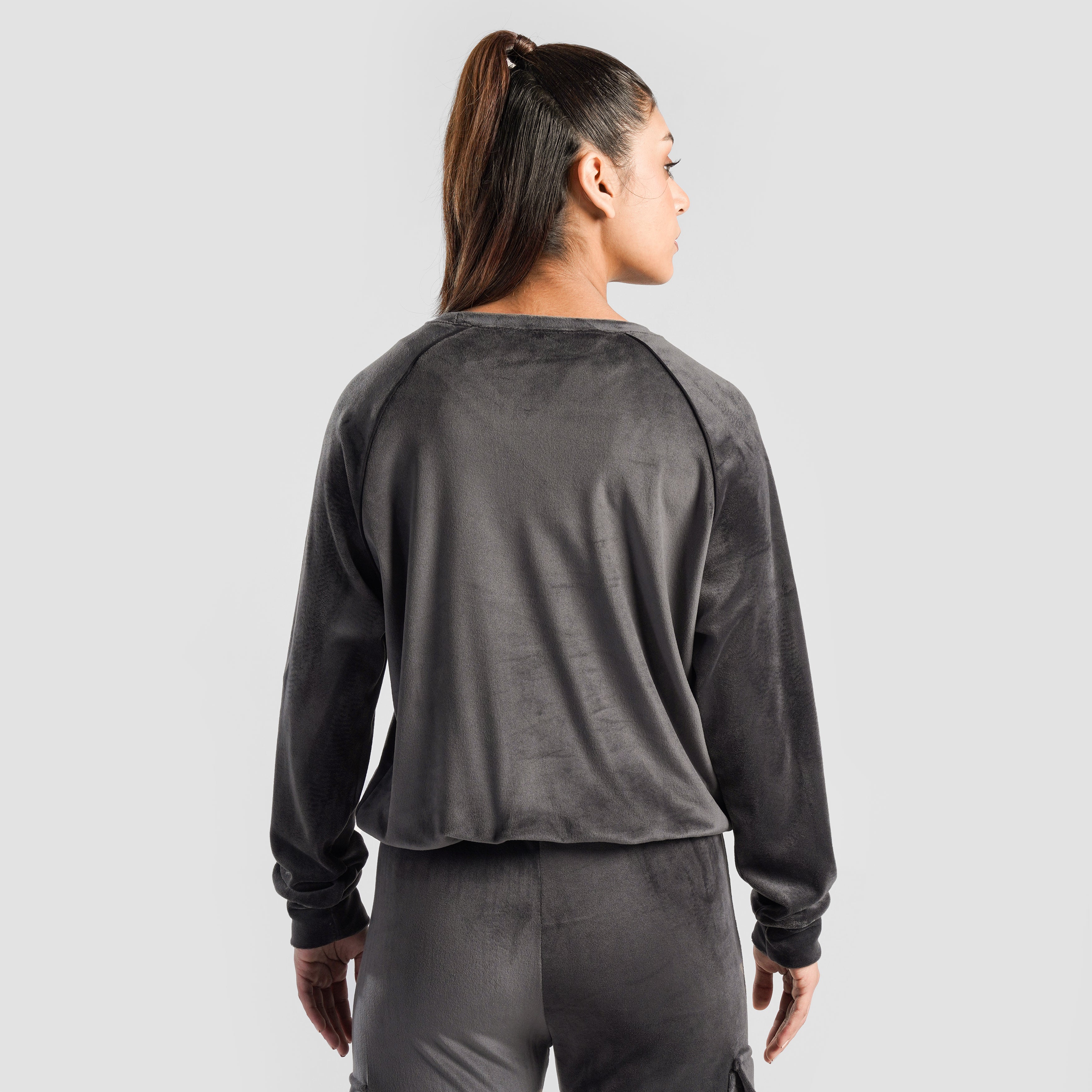 Velour SweatShirt (Grey)