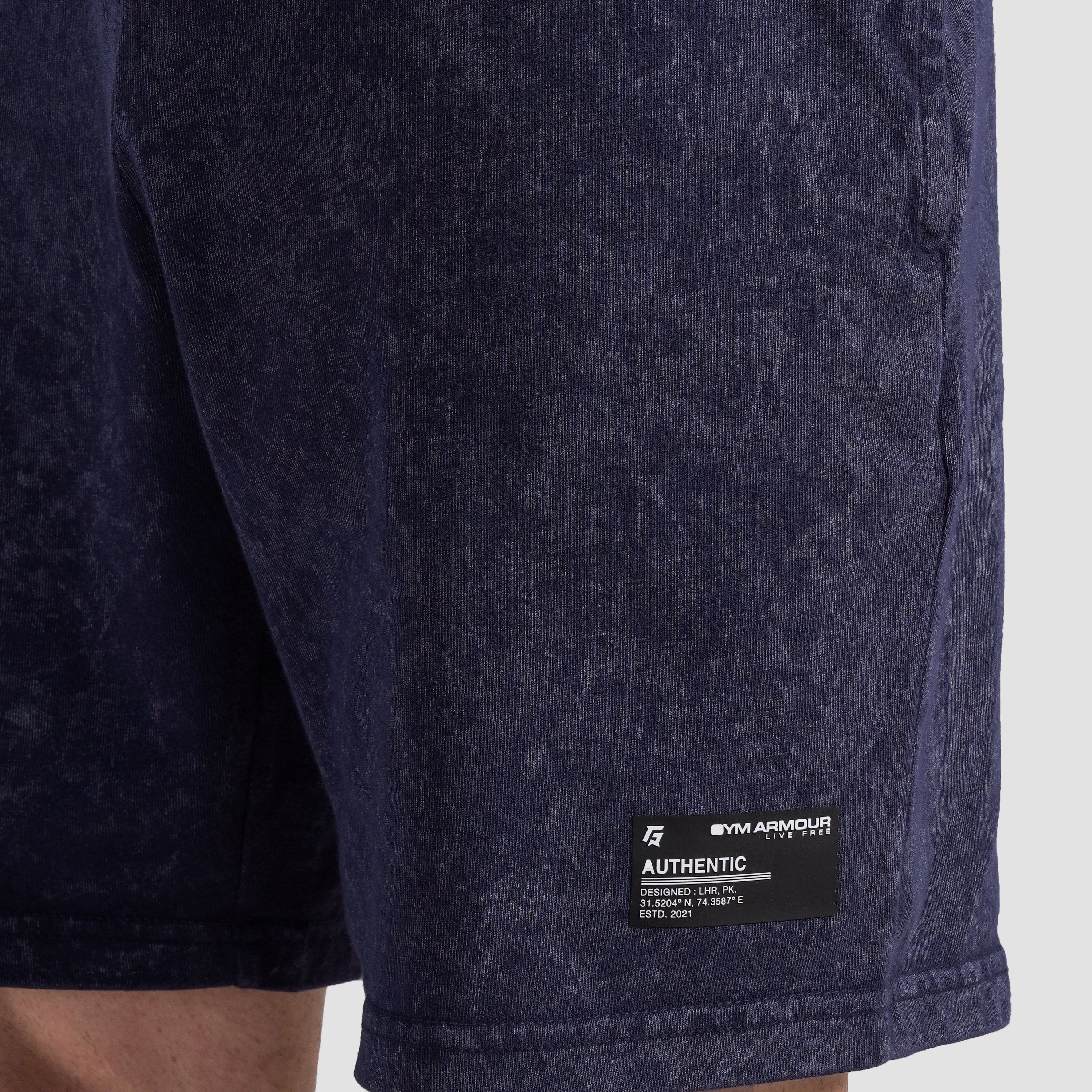 Core Stone Wash Shorts (Navy)