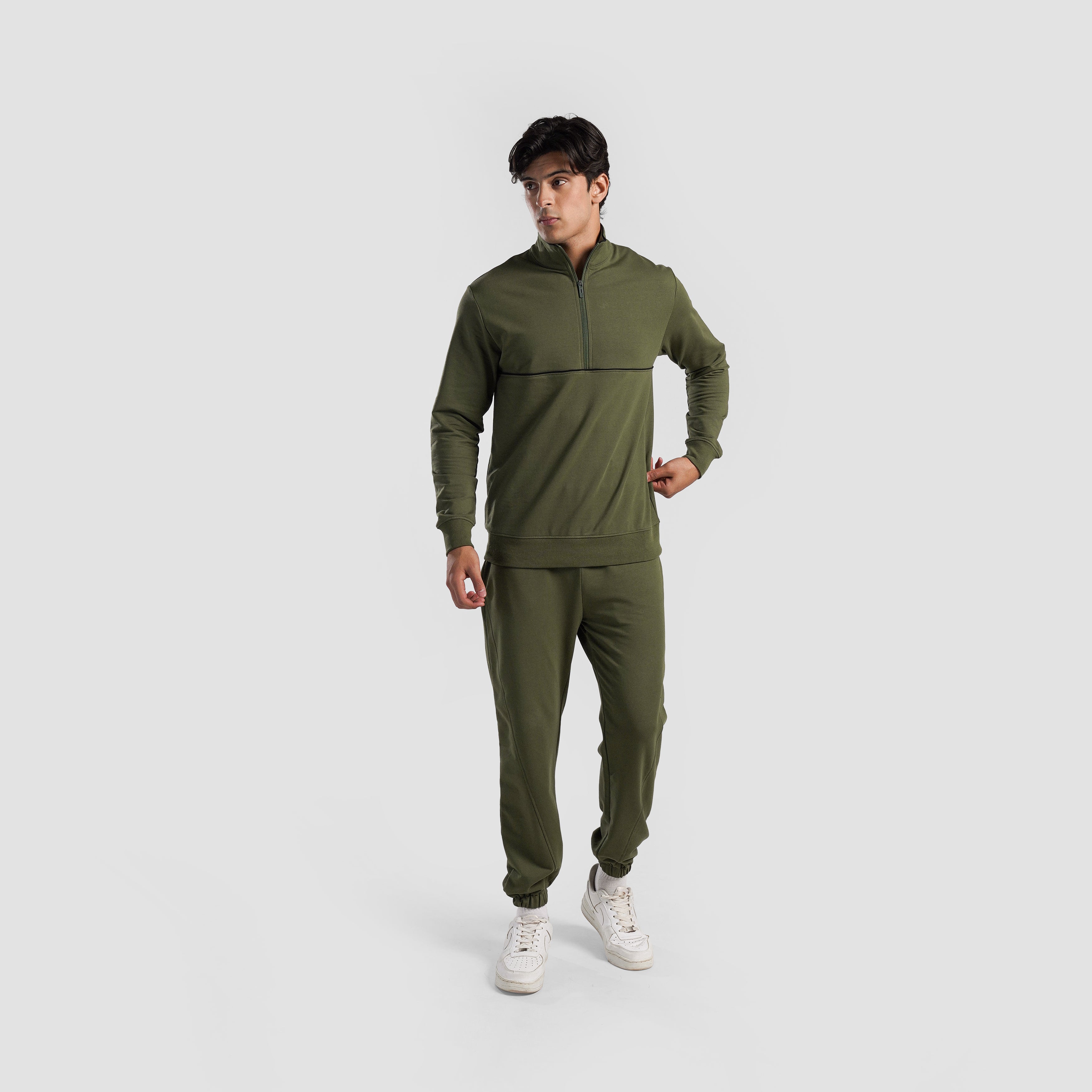 Shift Half Zip (Olive)