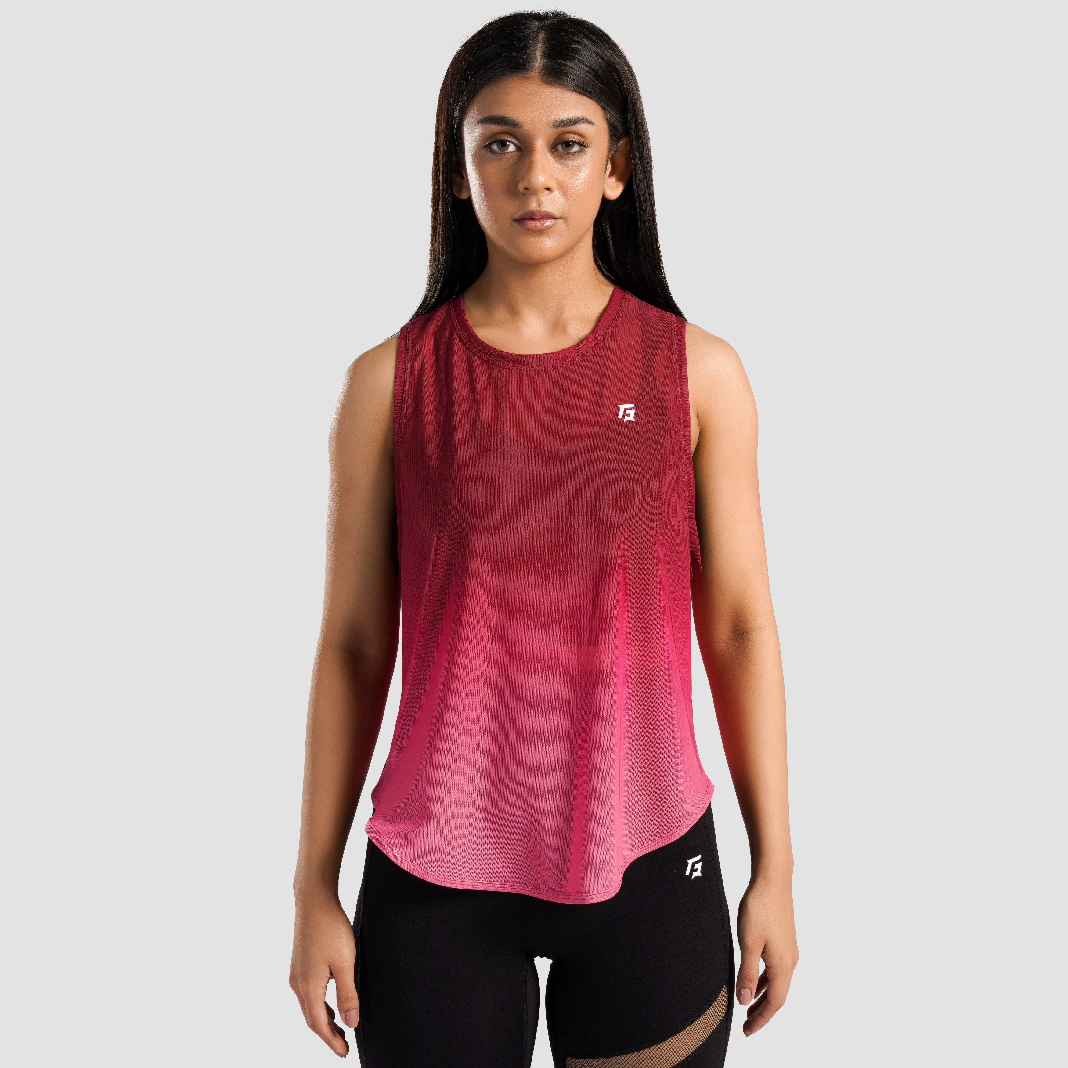 Vital Mesh Cover Up Top (Red)