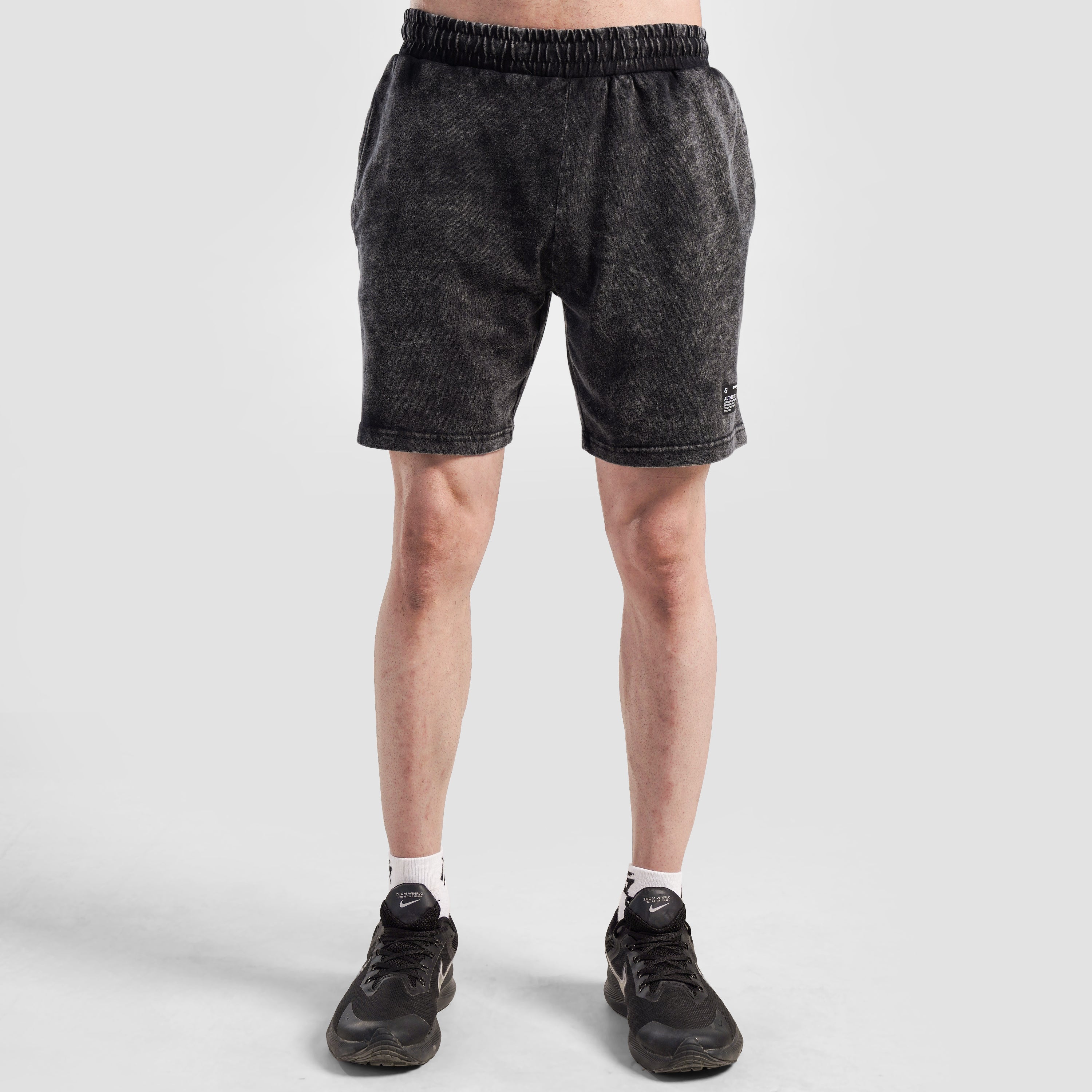 Core Stone Wash Shorts (Black)