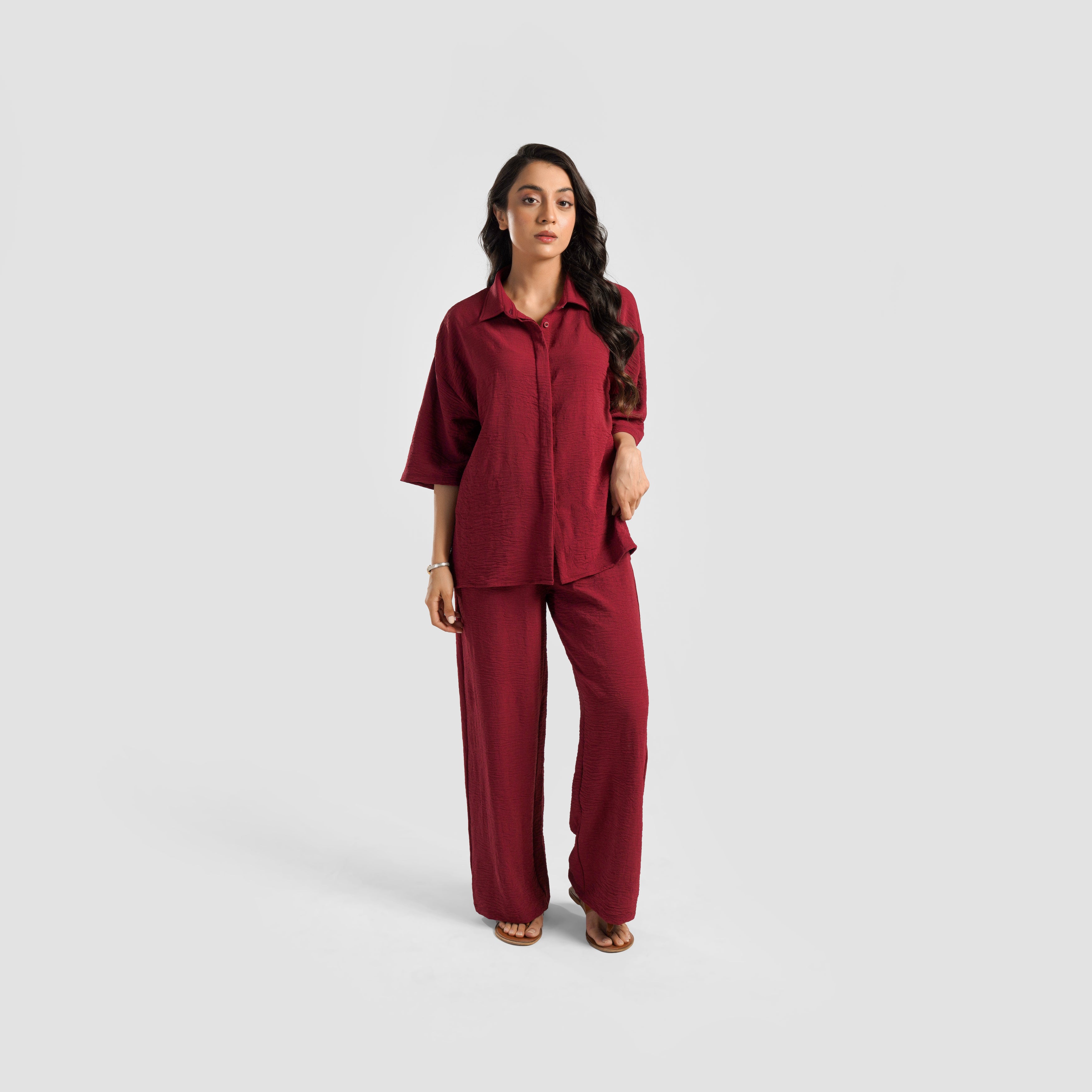 Ease Trousers (Maroon)