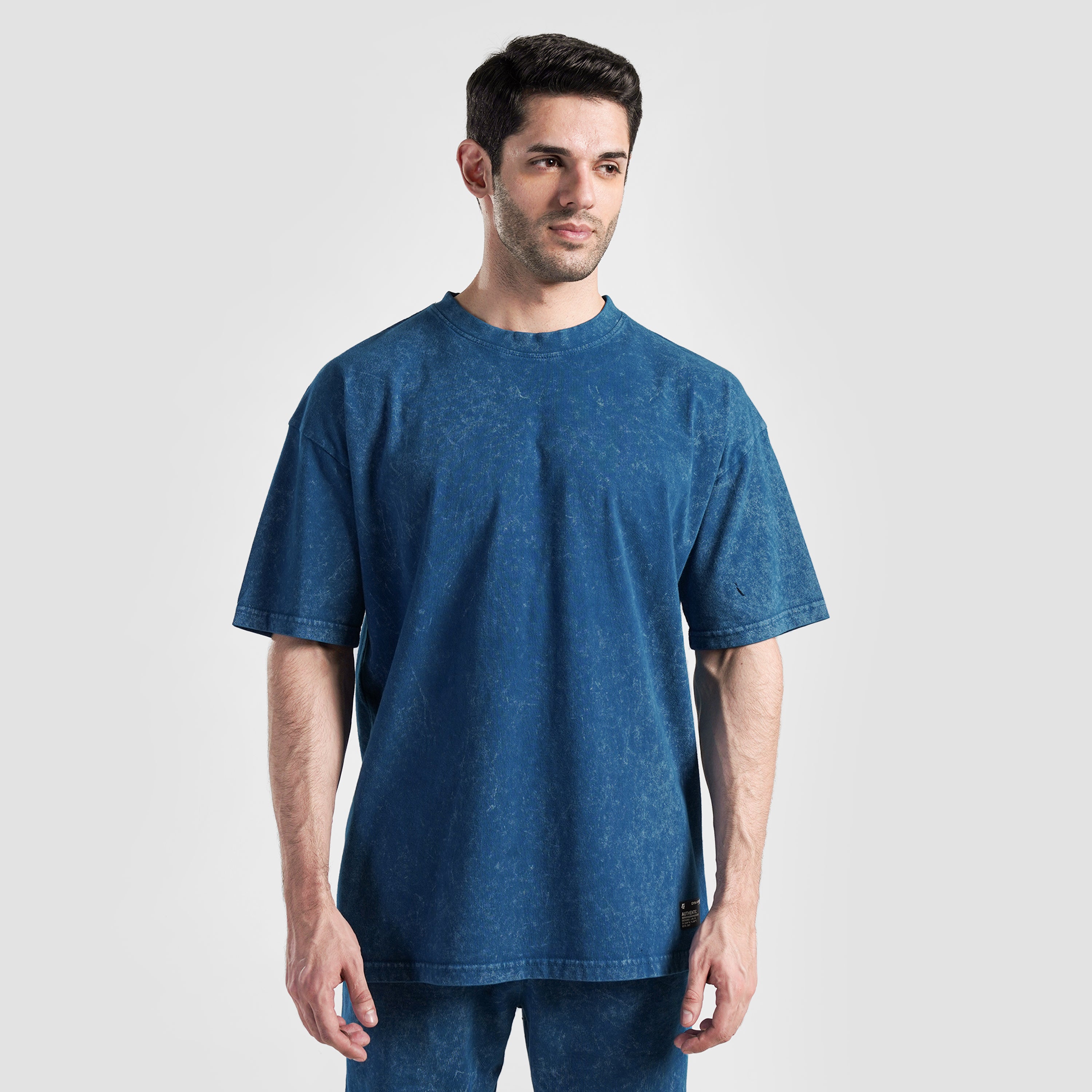 Core Stone Wash Tee (Mid Blue)