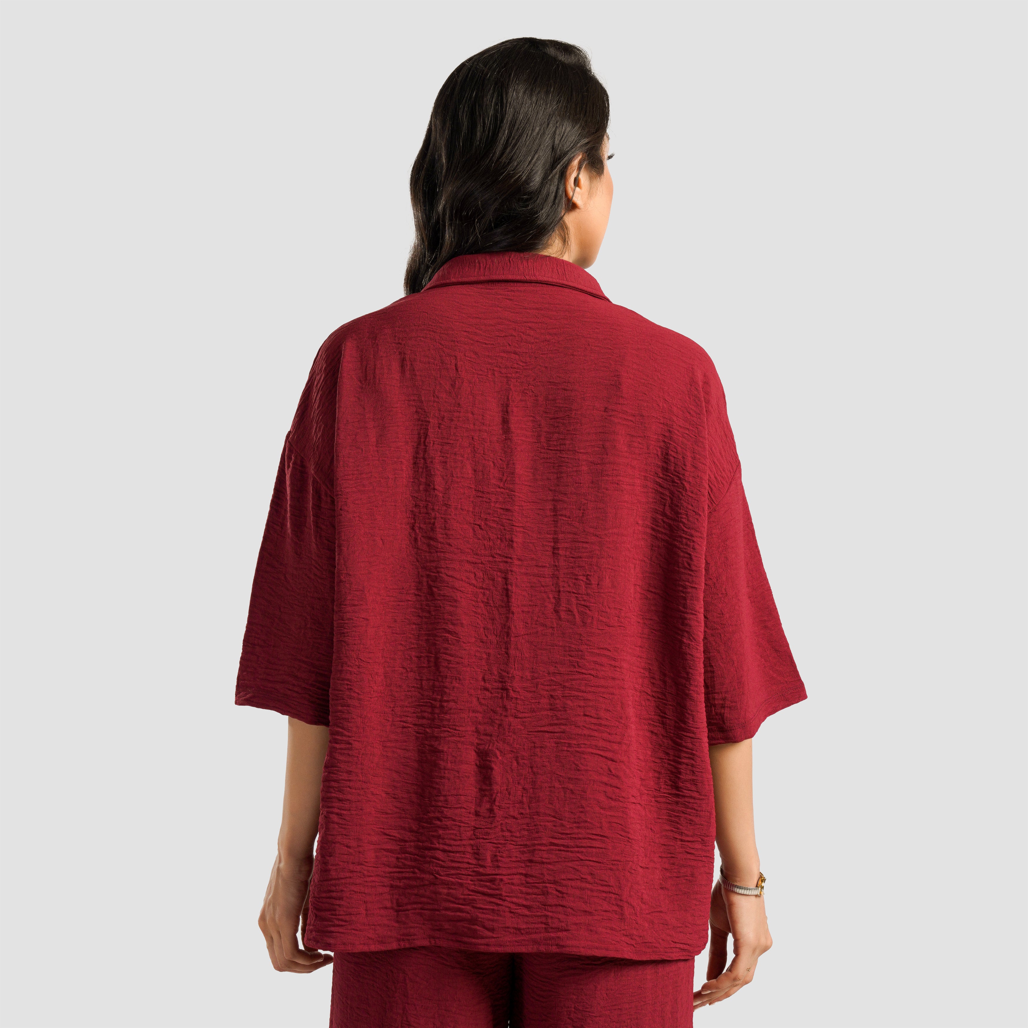 Ease Button Down (Maroon)