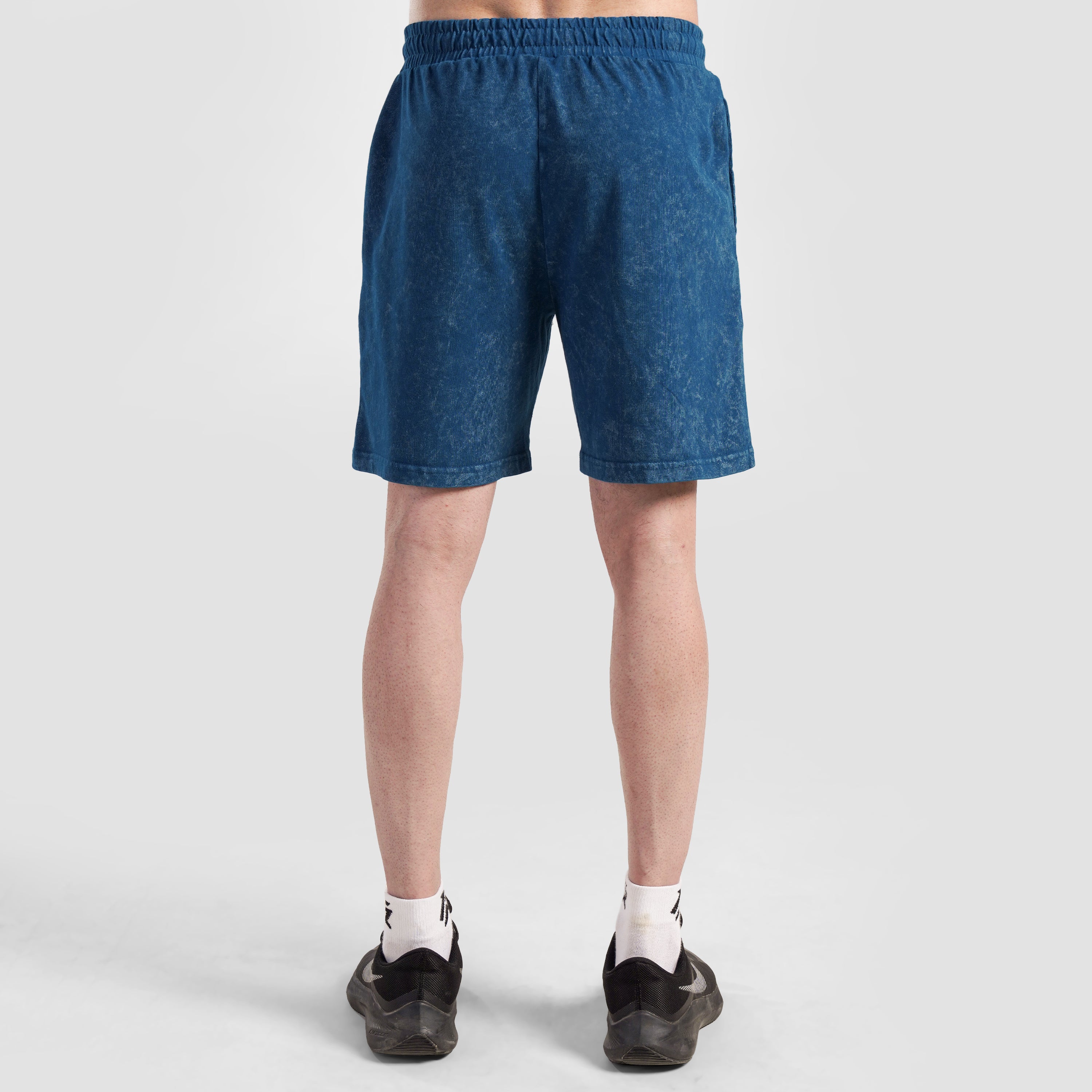 Core Stone Wash Shorts (Mid Blue)