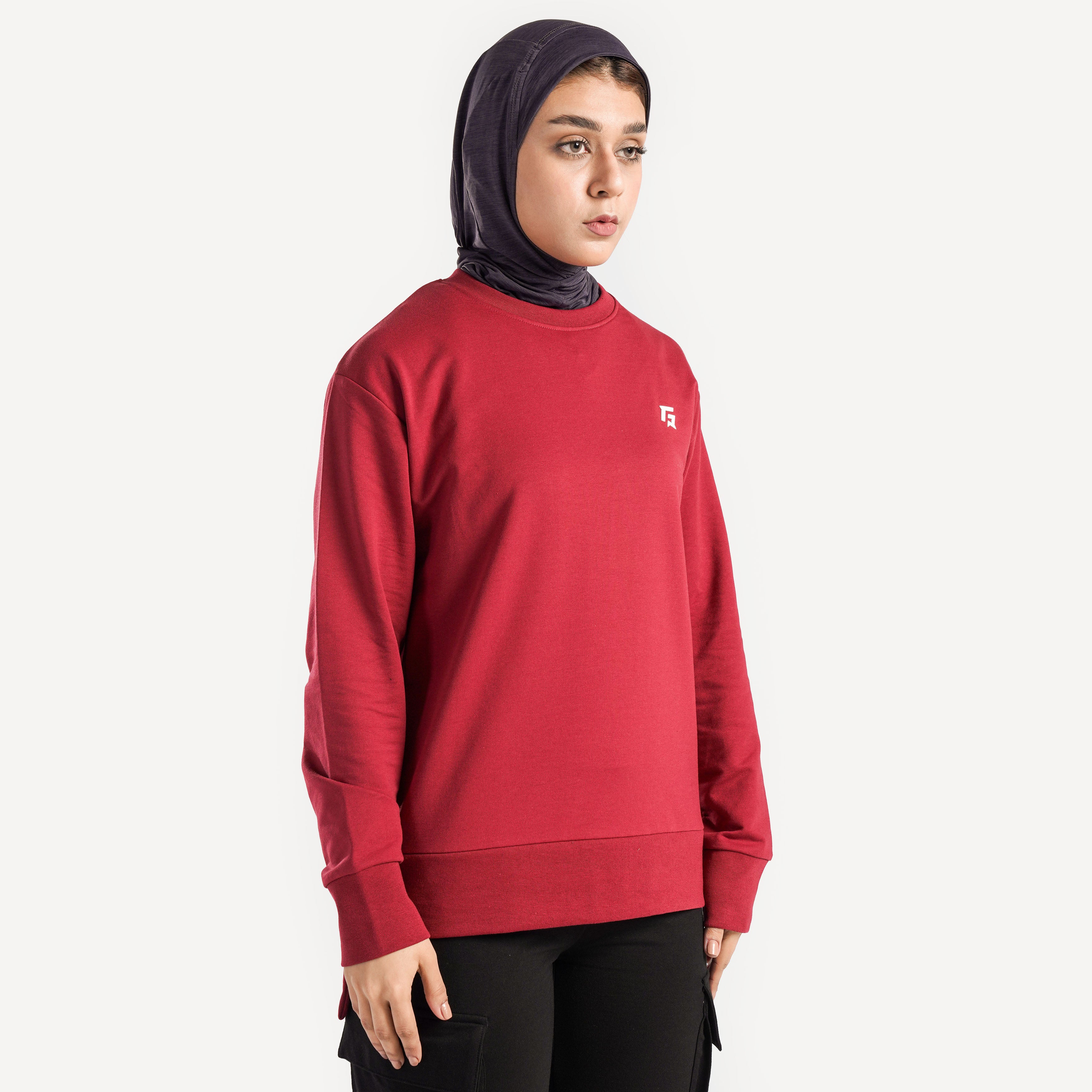 Side Zip Up Top (Burgundy)