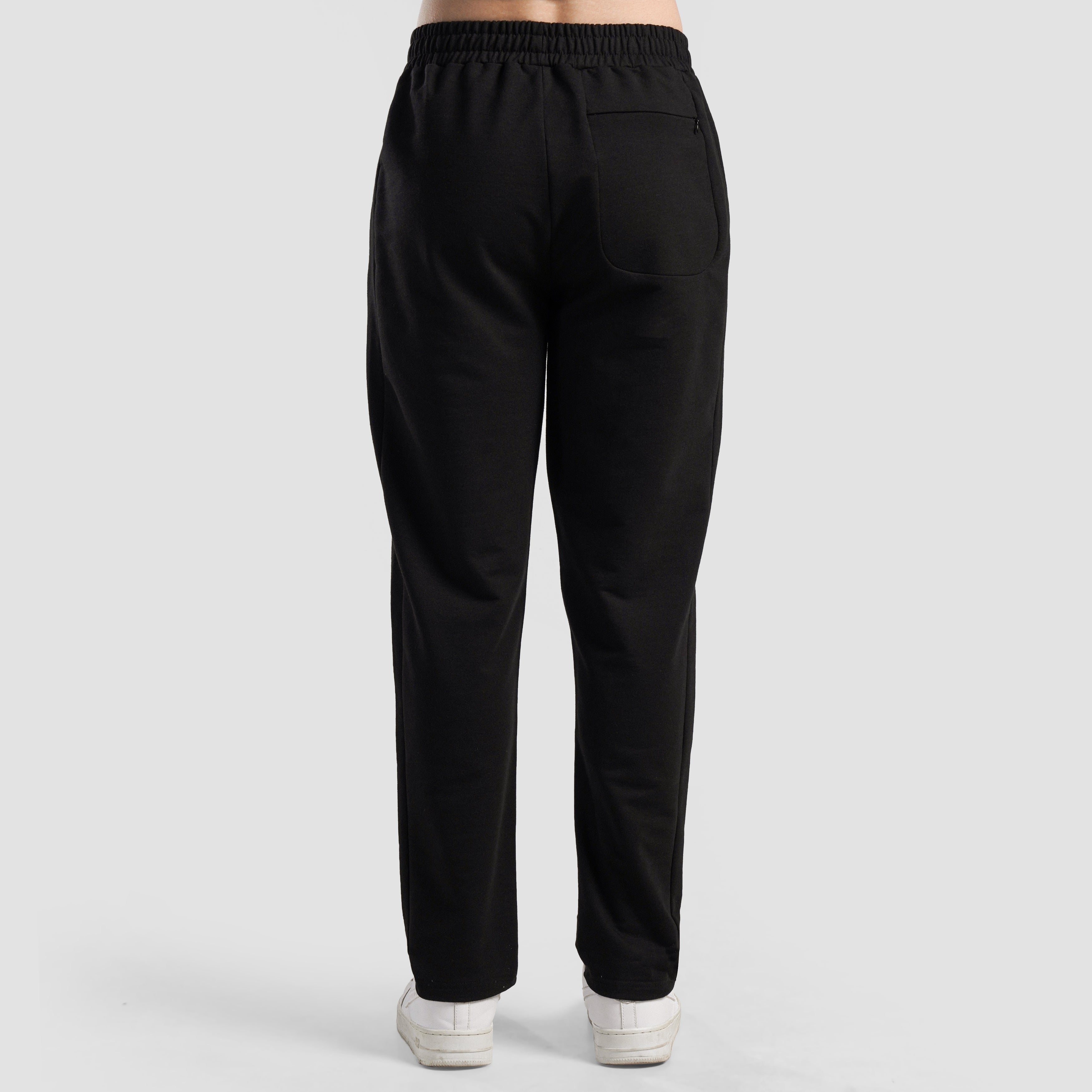 Side angle of Black Athletic Trousers for men
