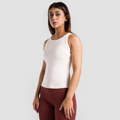 Ribbed Tank (White)