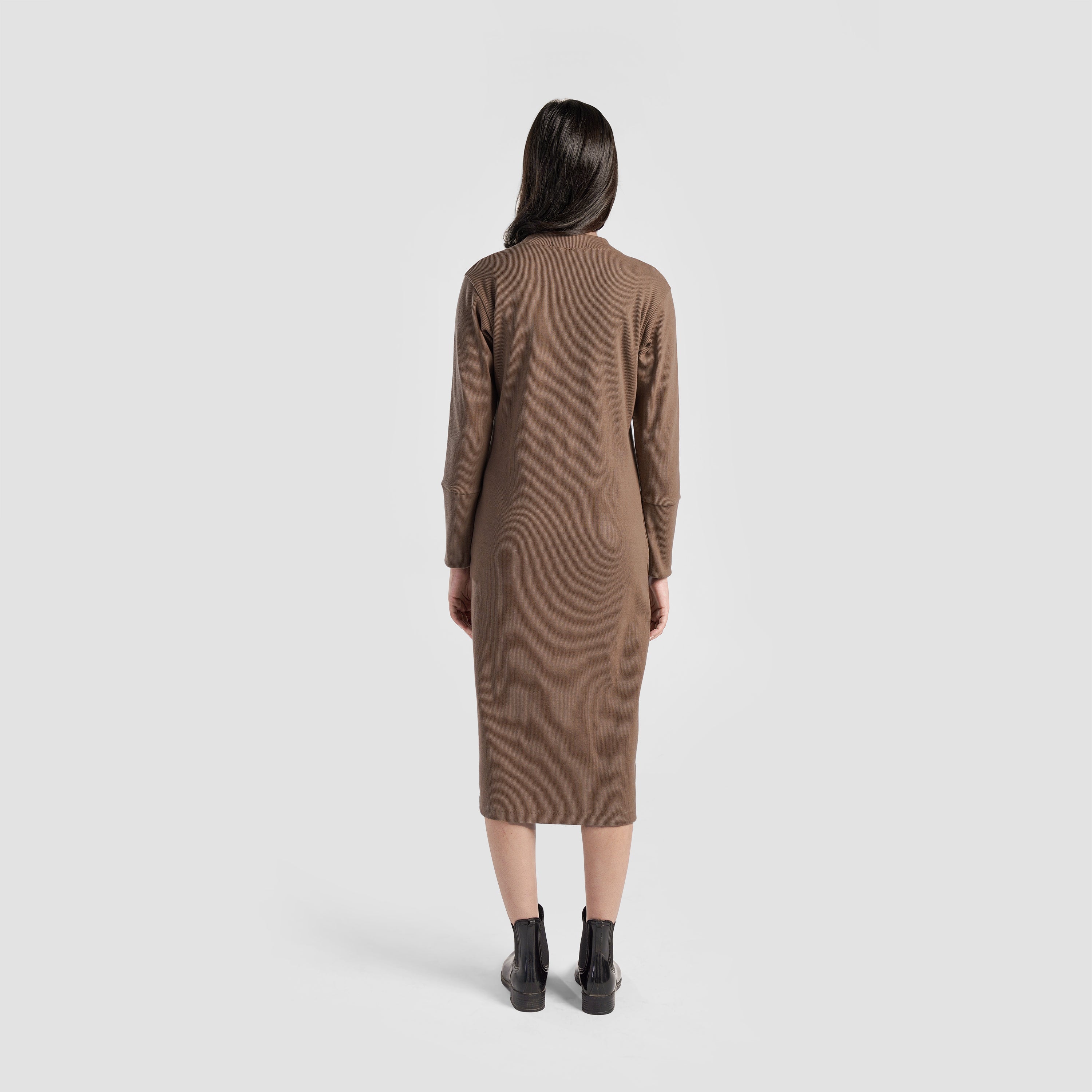 Motion Rib Dress (Camel)