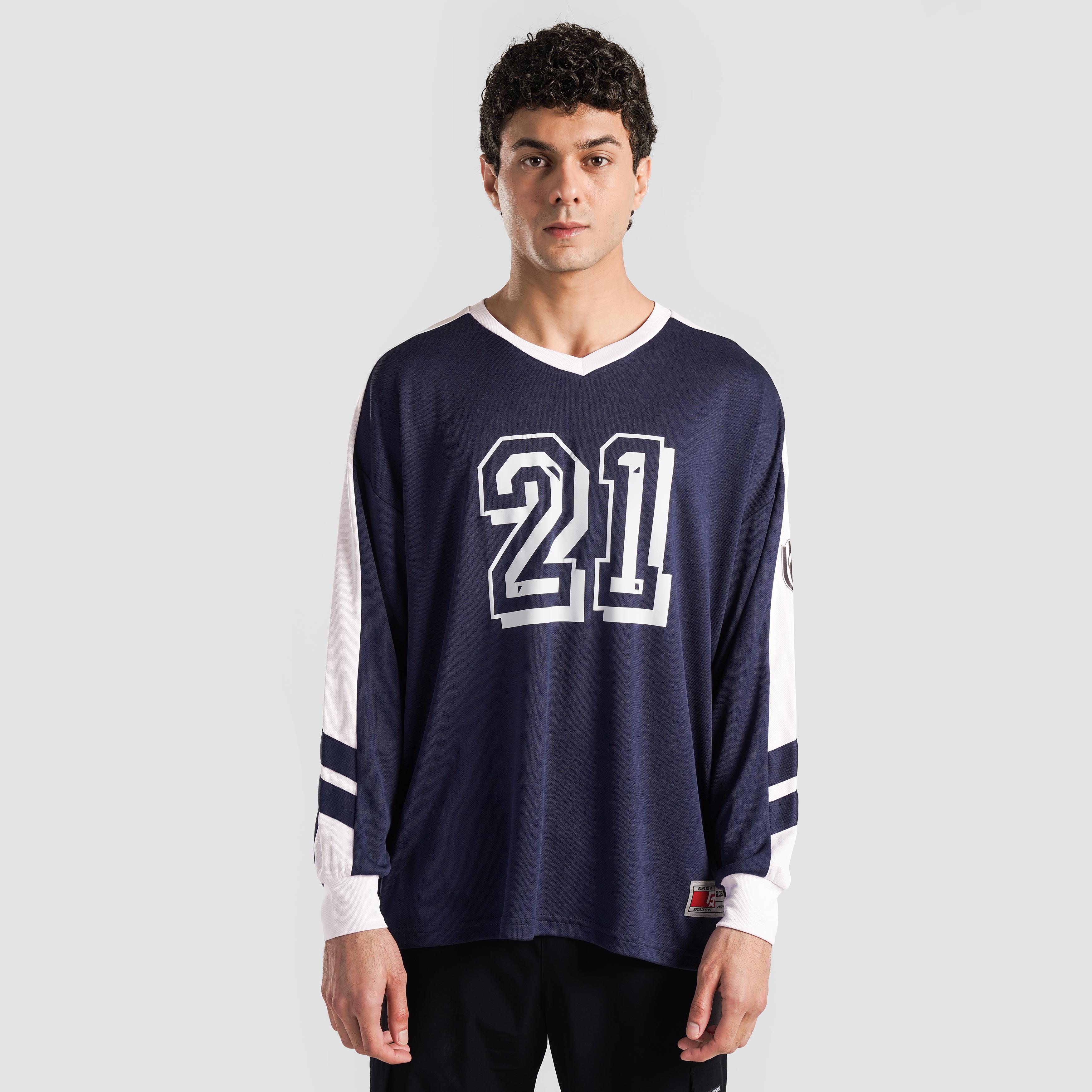 Goal Bound Full Sleeves Jersey (Navy)