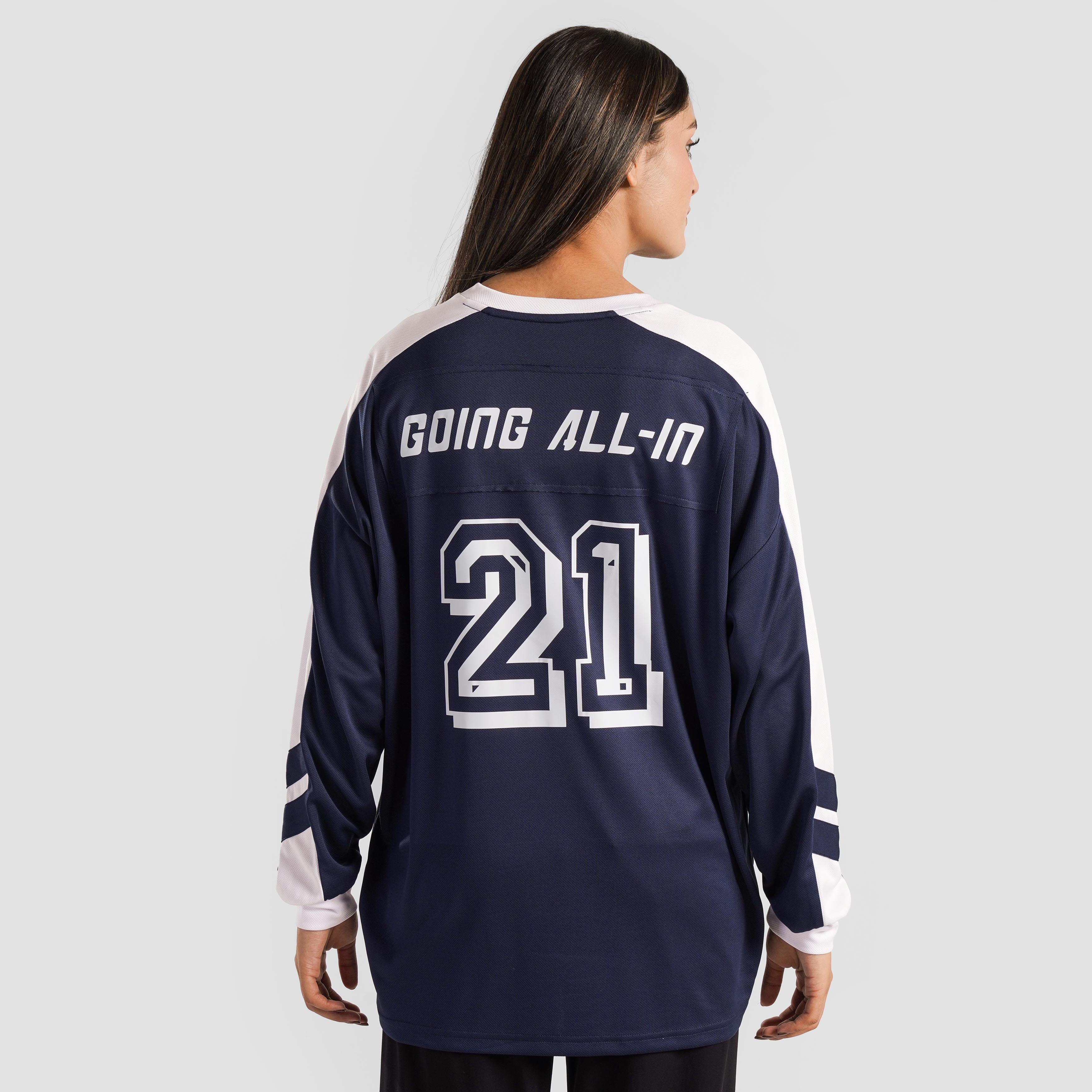 Goal Bound Full Sleeves Jersey (Navy)