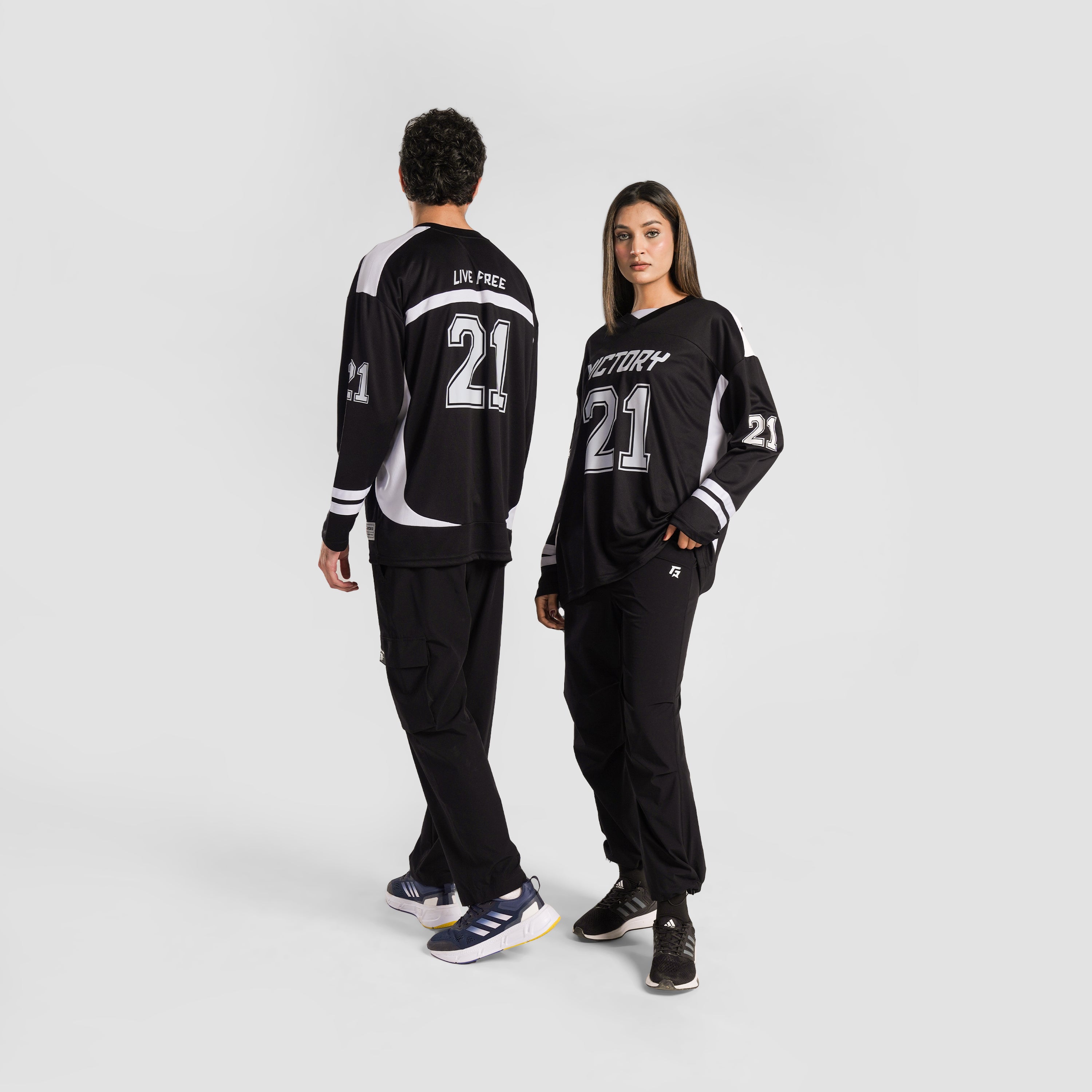 Striker Full Sleeves Jersey (Black)