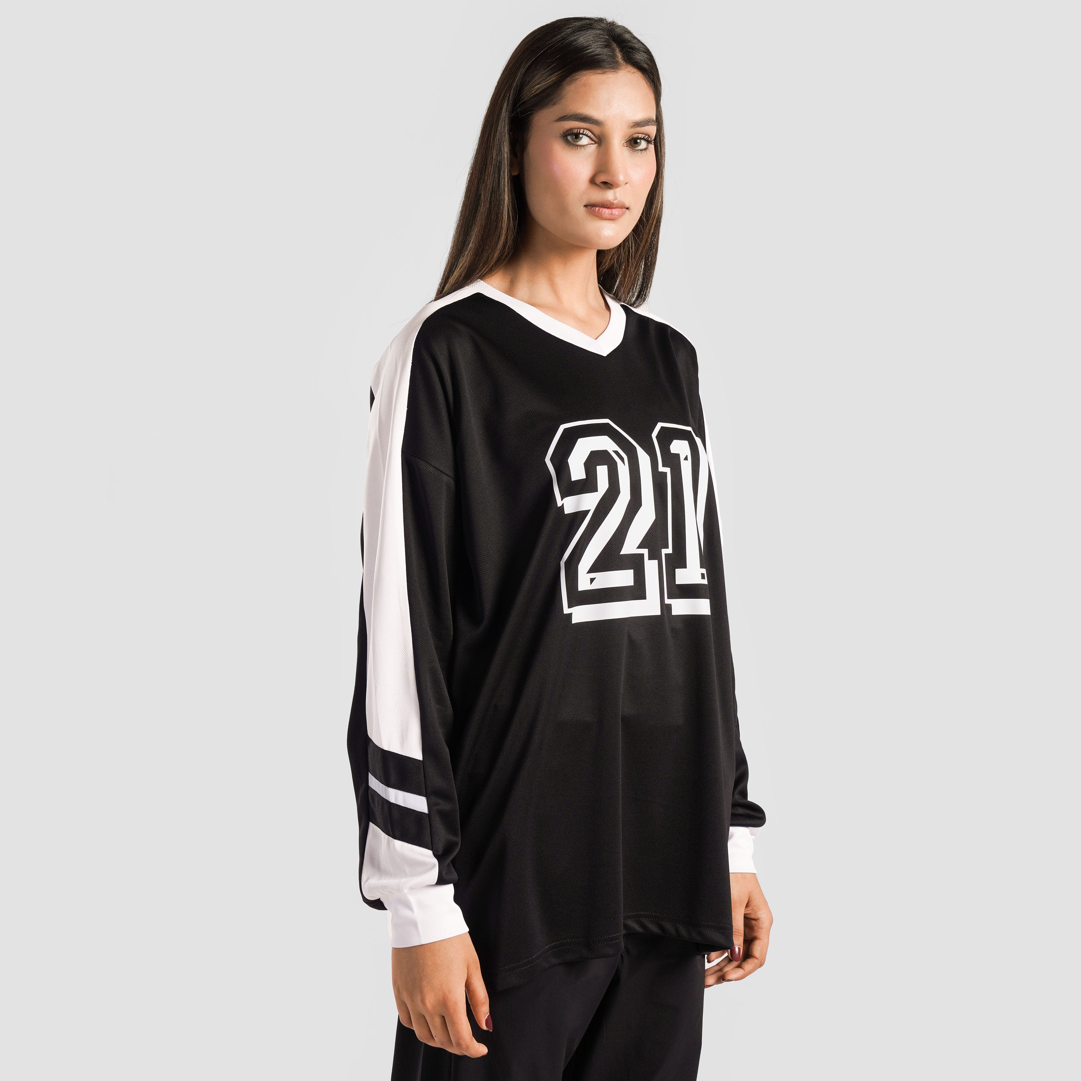 Goal Bound Full Sleeves Jersey (Black)