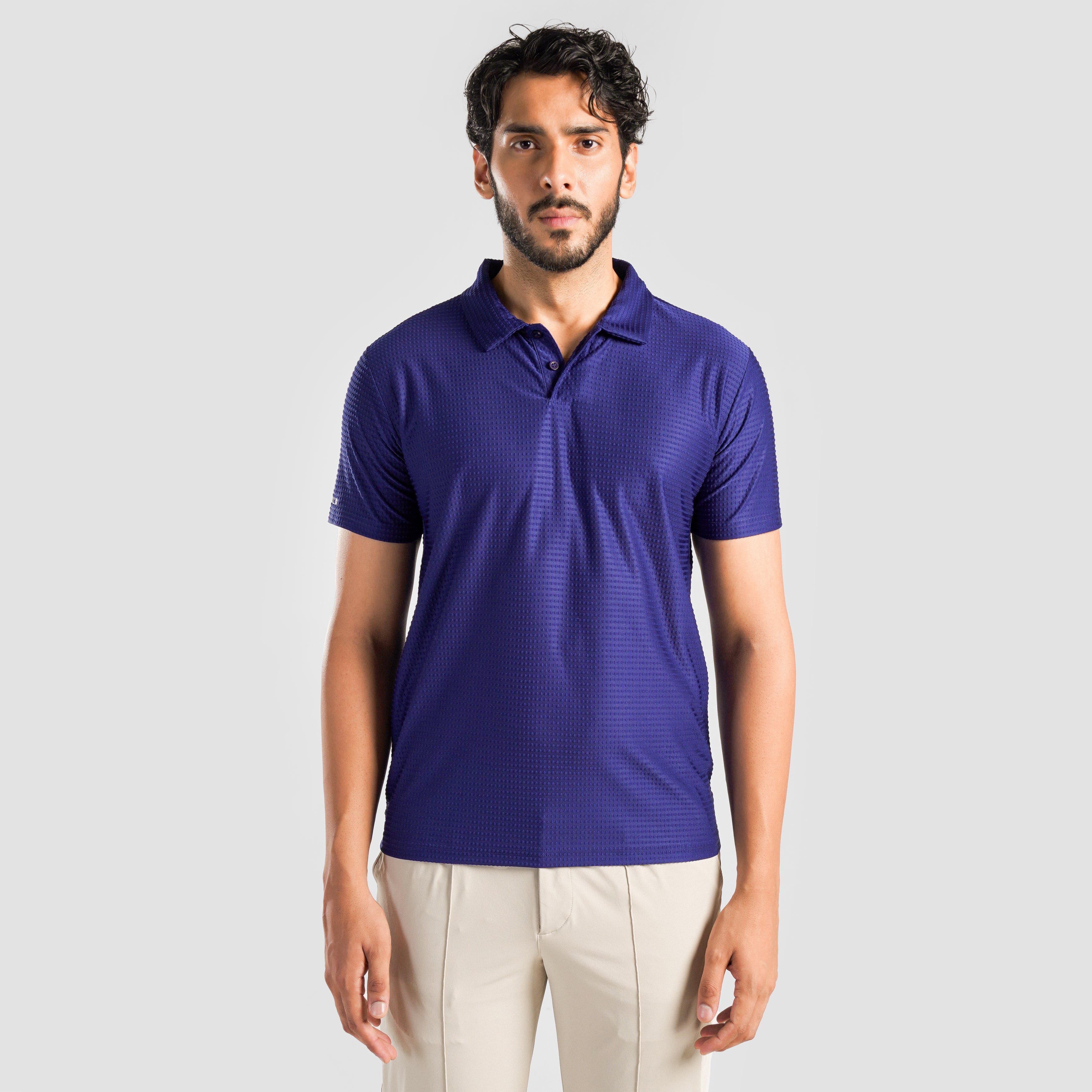 DOT Texture Polo (Royal Blue)