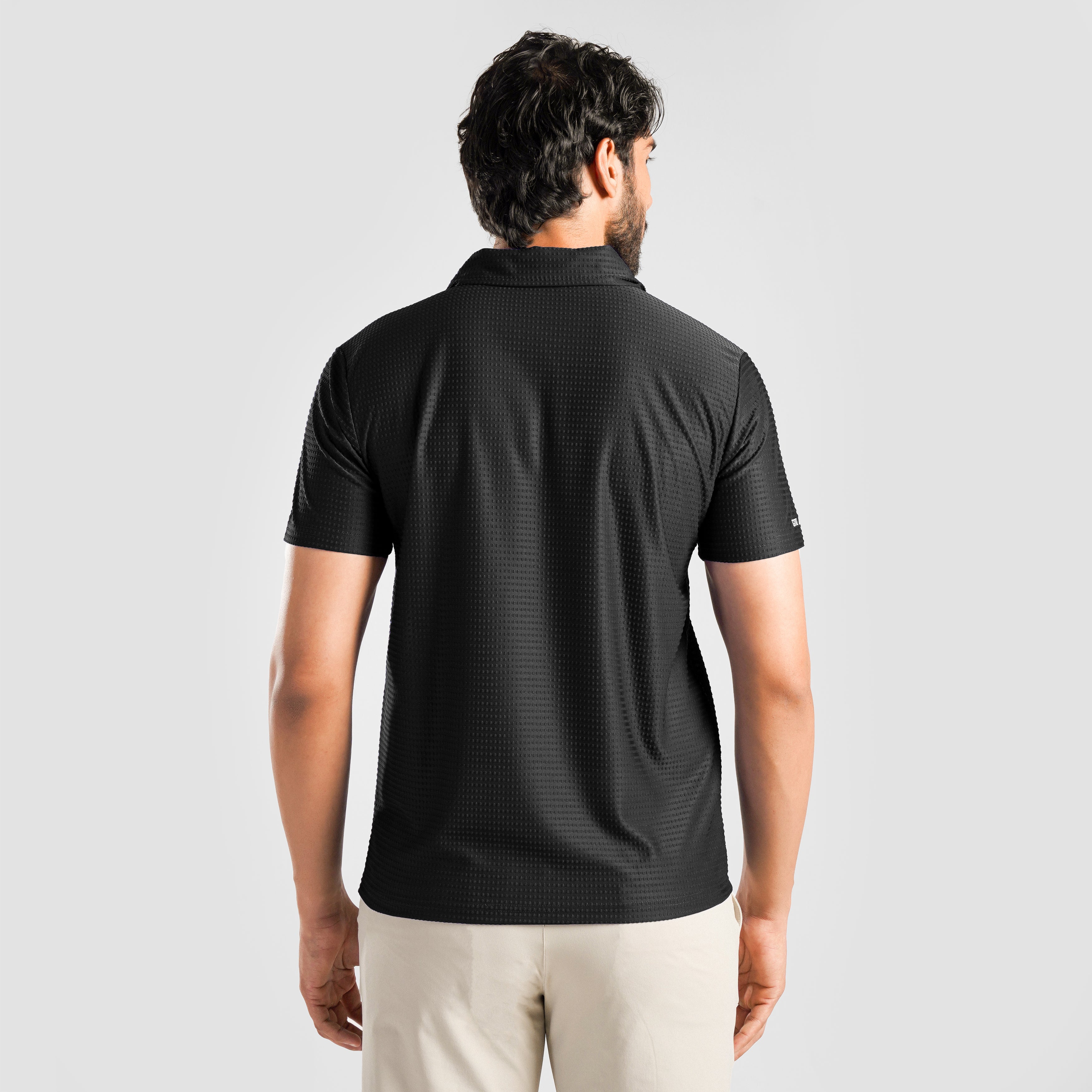 DOT Texture Polo (Black)