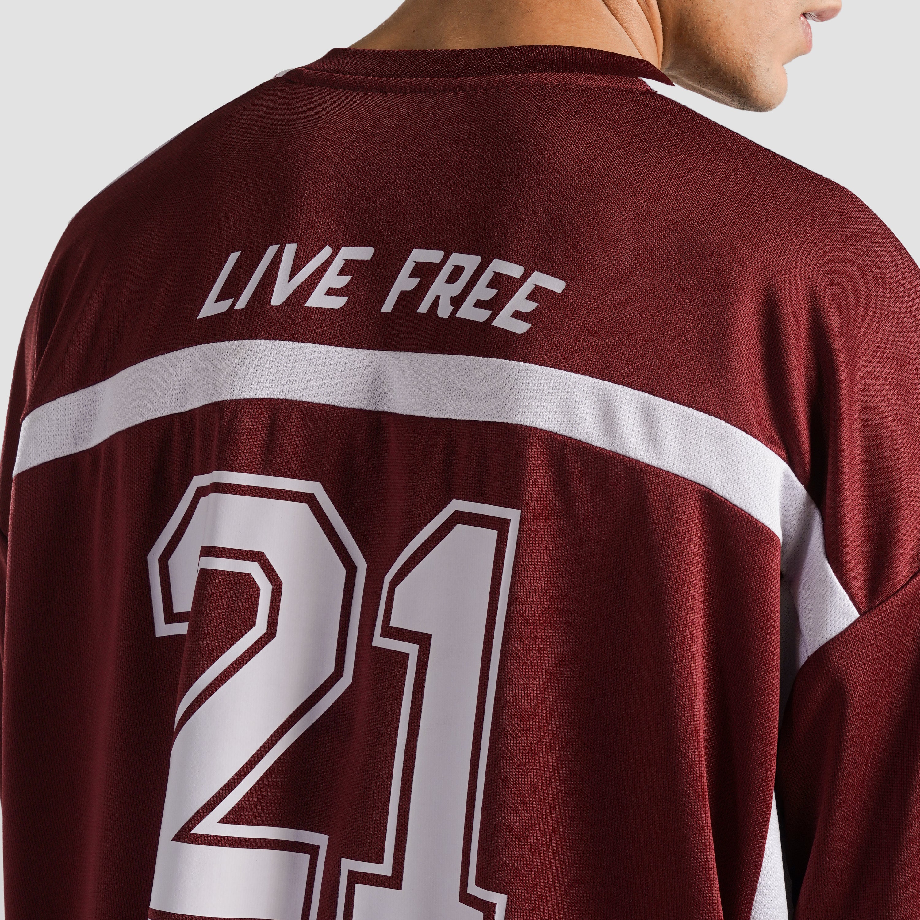 Striker Full Sleeves Jersey (Burgundy)