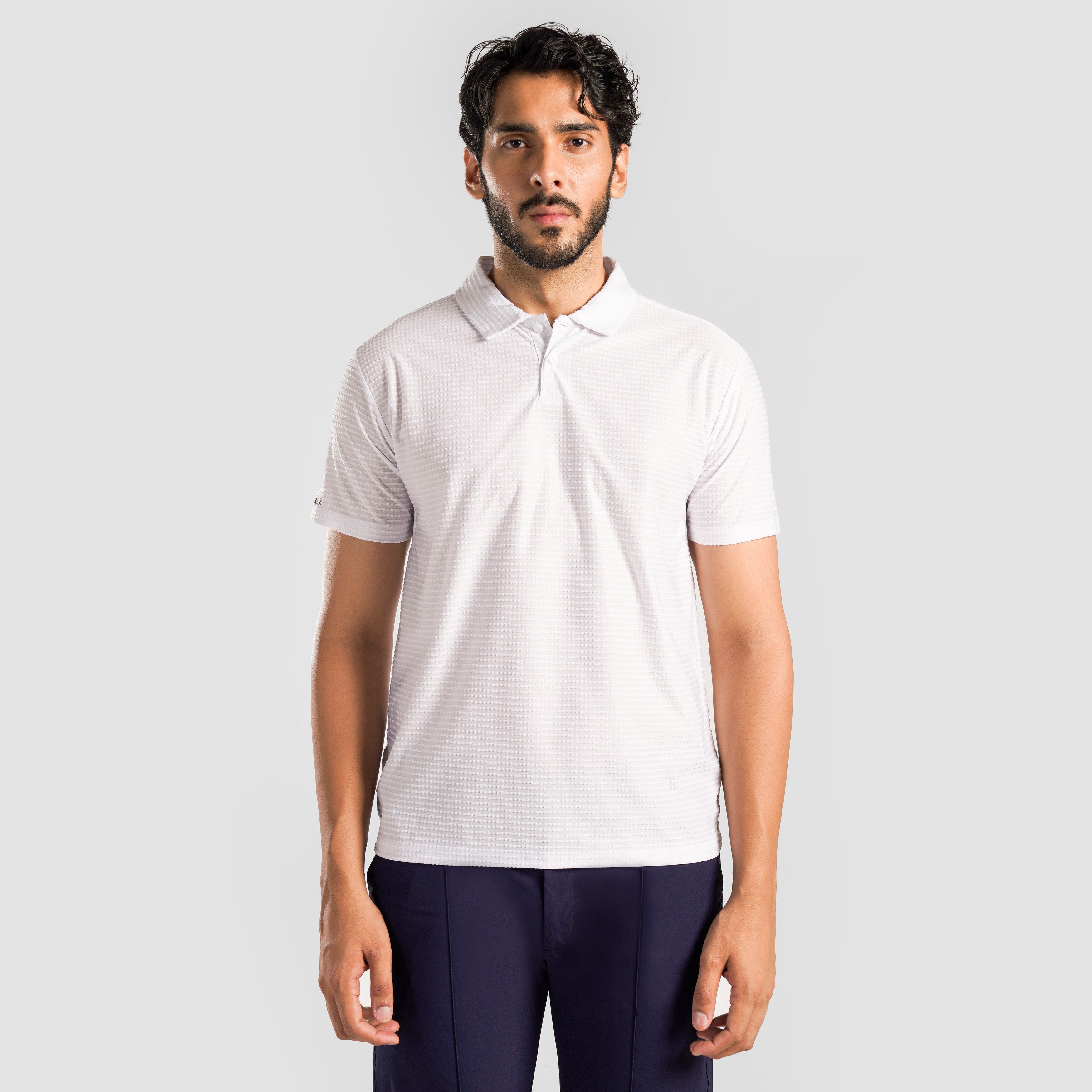 DOT Texture Polo (White)