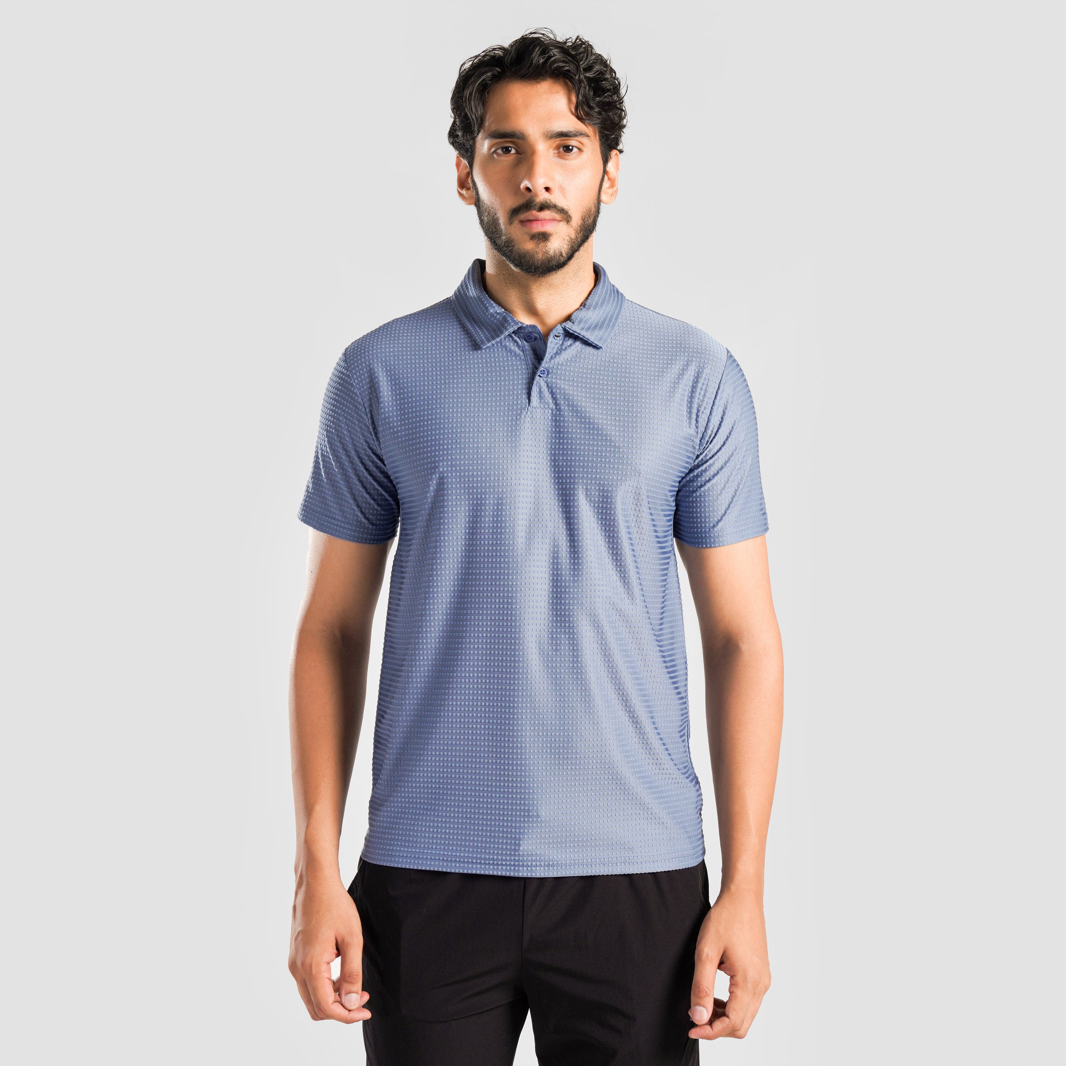 DOT Texture Polo (JK Blue)