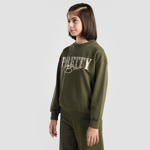 Playful Pretty SweatShirt (Olive)