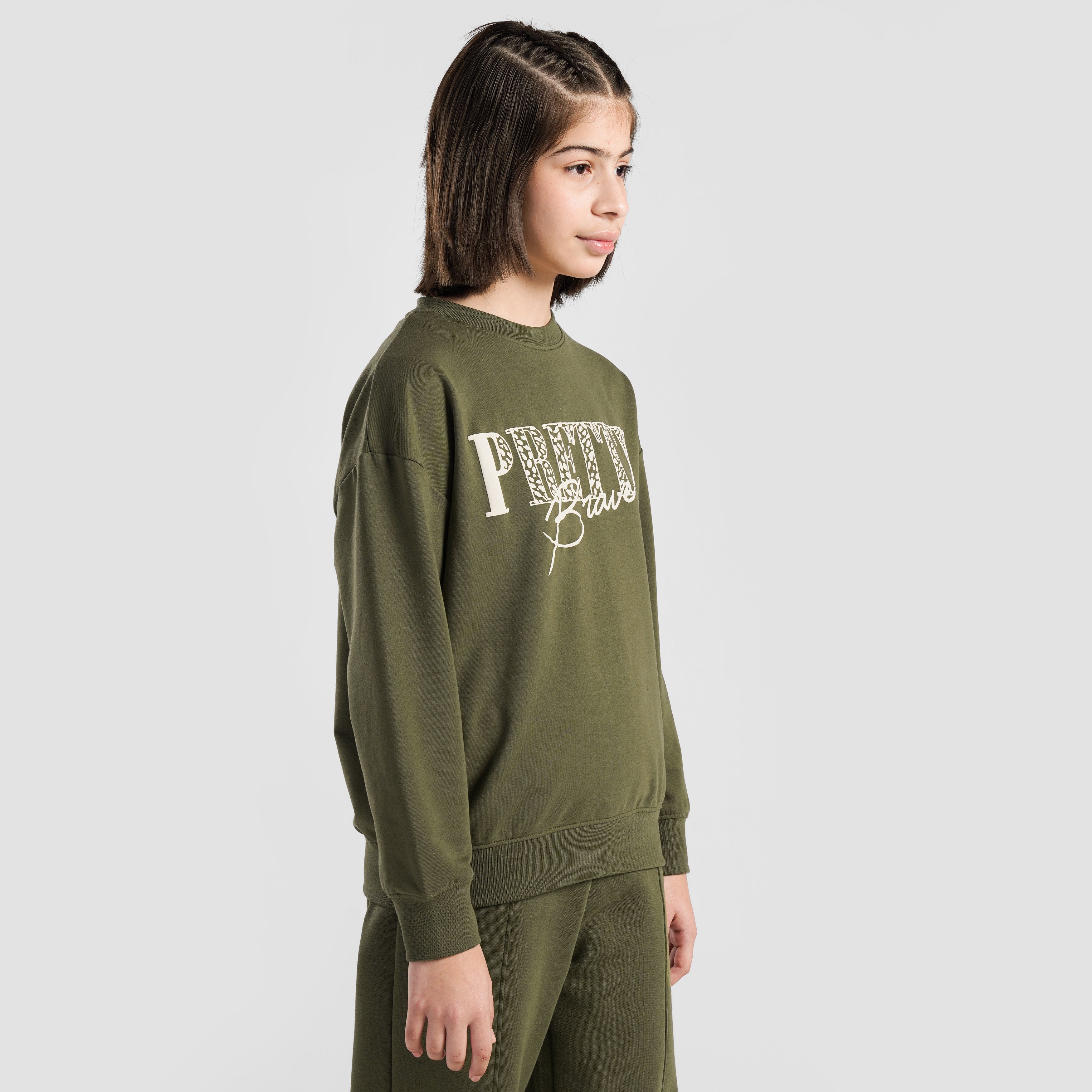 Playful Pretty SweatShirt (Olive)