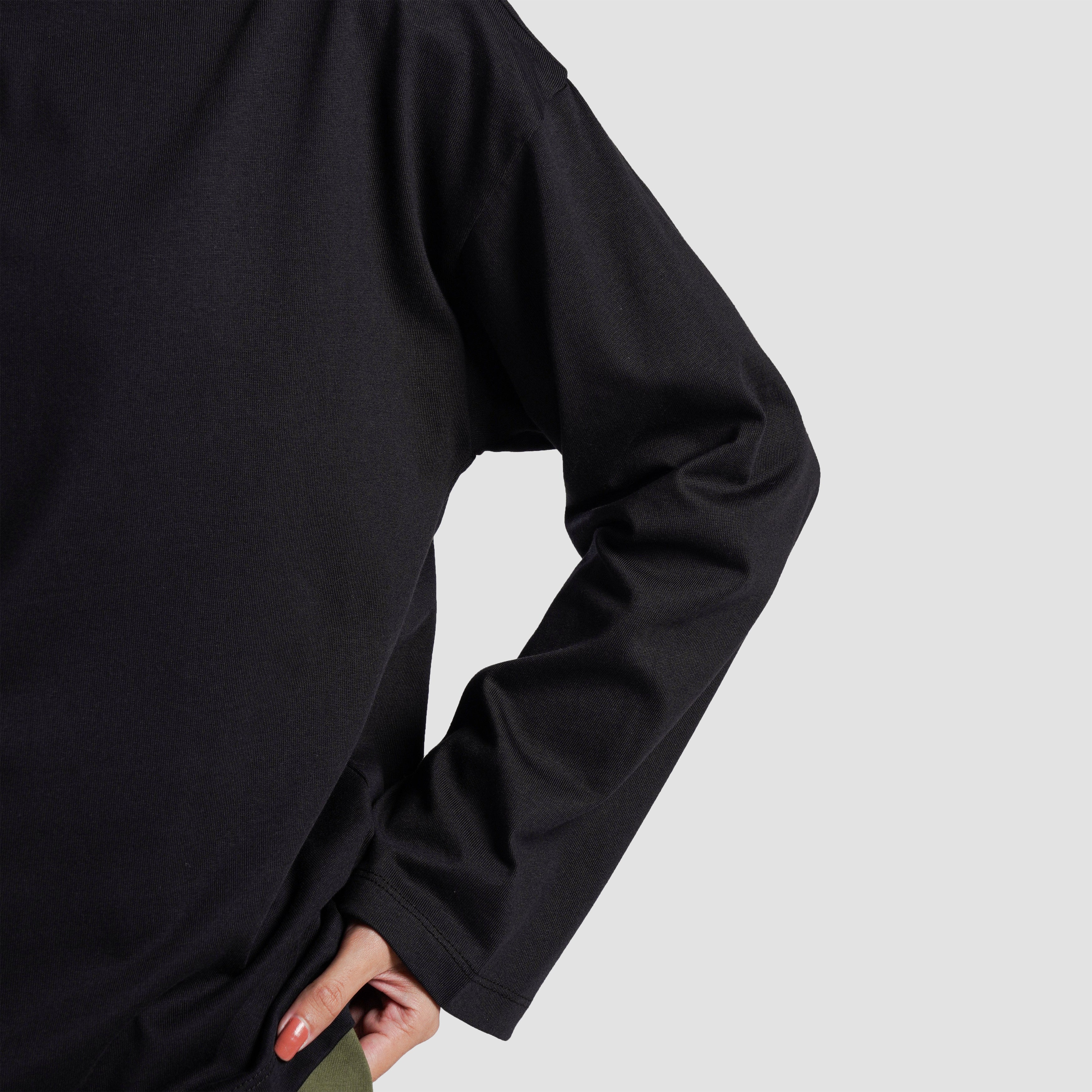 Boat Neck Long Sleeves (Black)