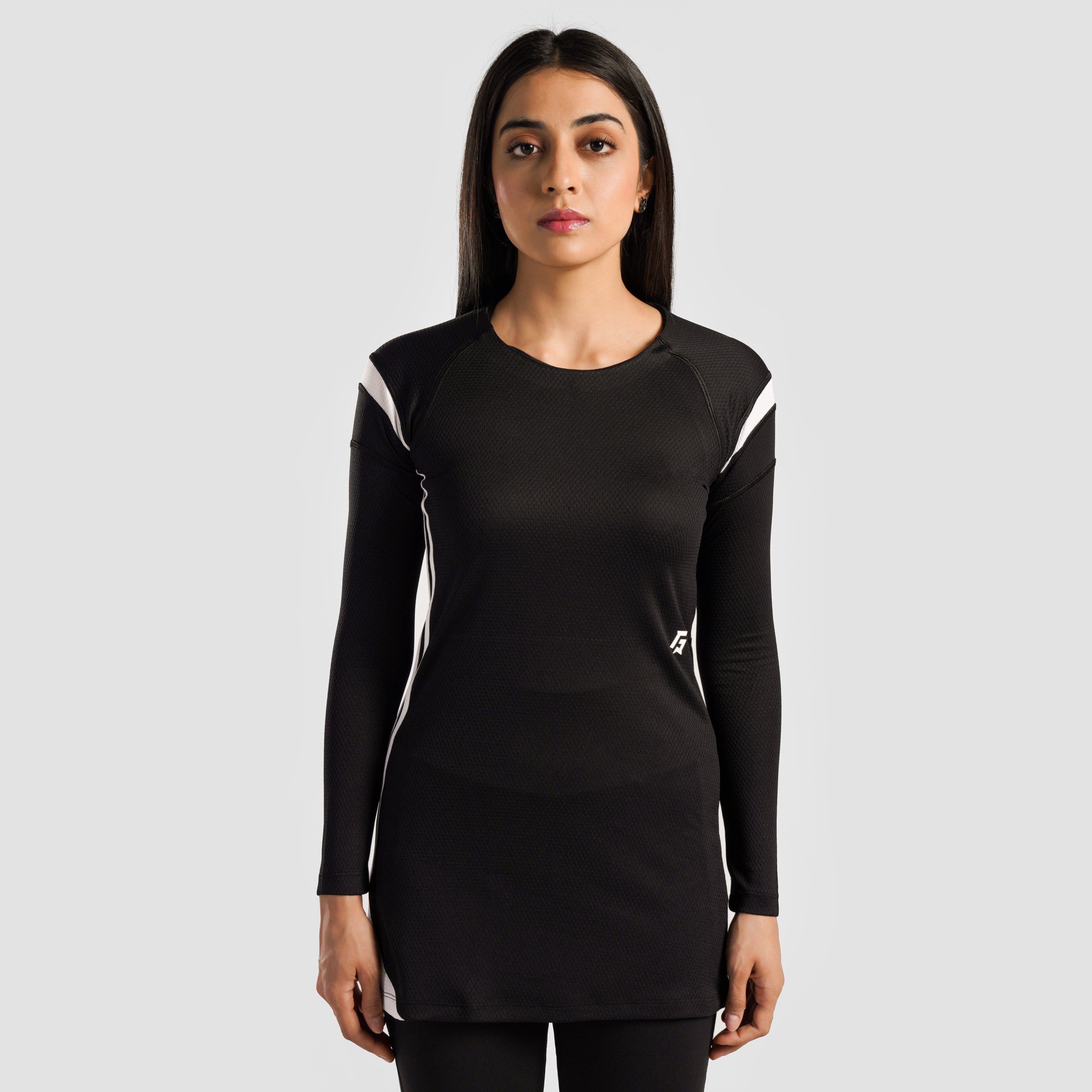 Prime Tennis Dress (Black-White)
