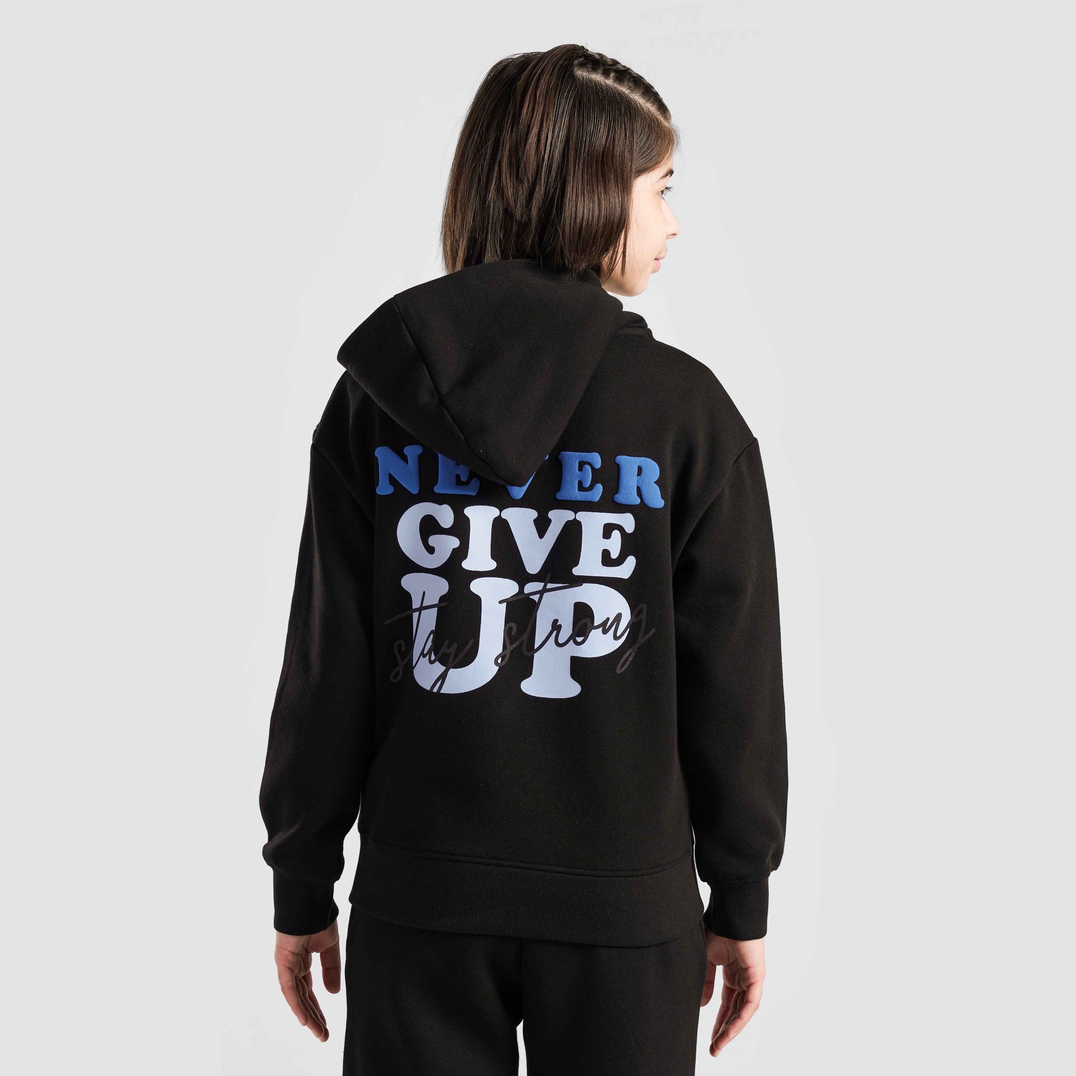 Never Give Up Hoodie (Black)