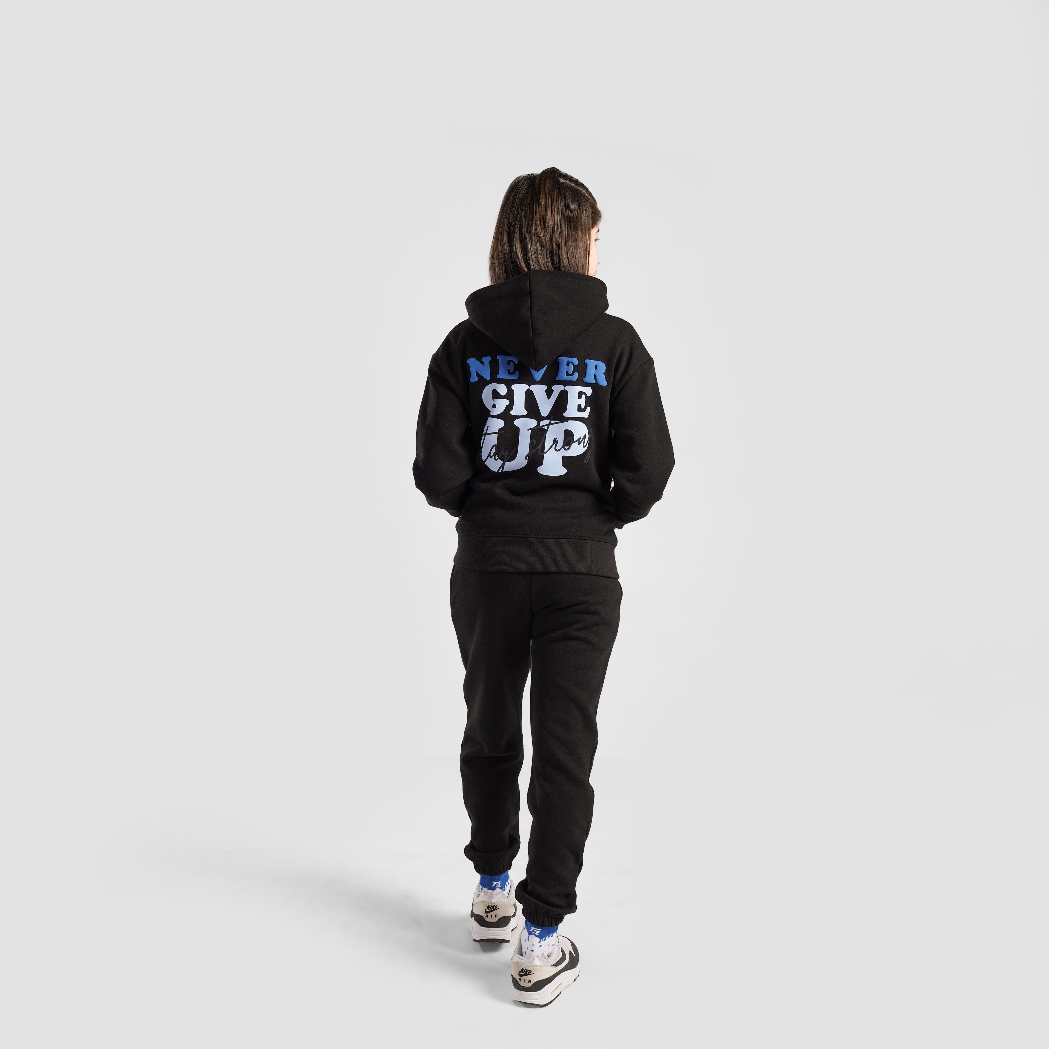 Never Give Up Hoodie (Black)