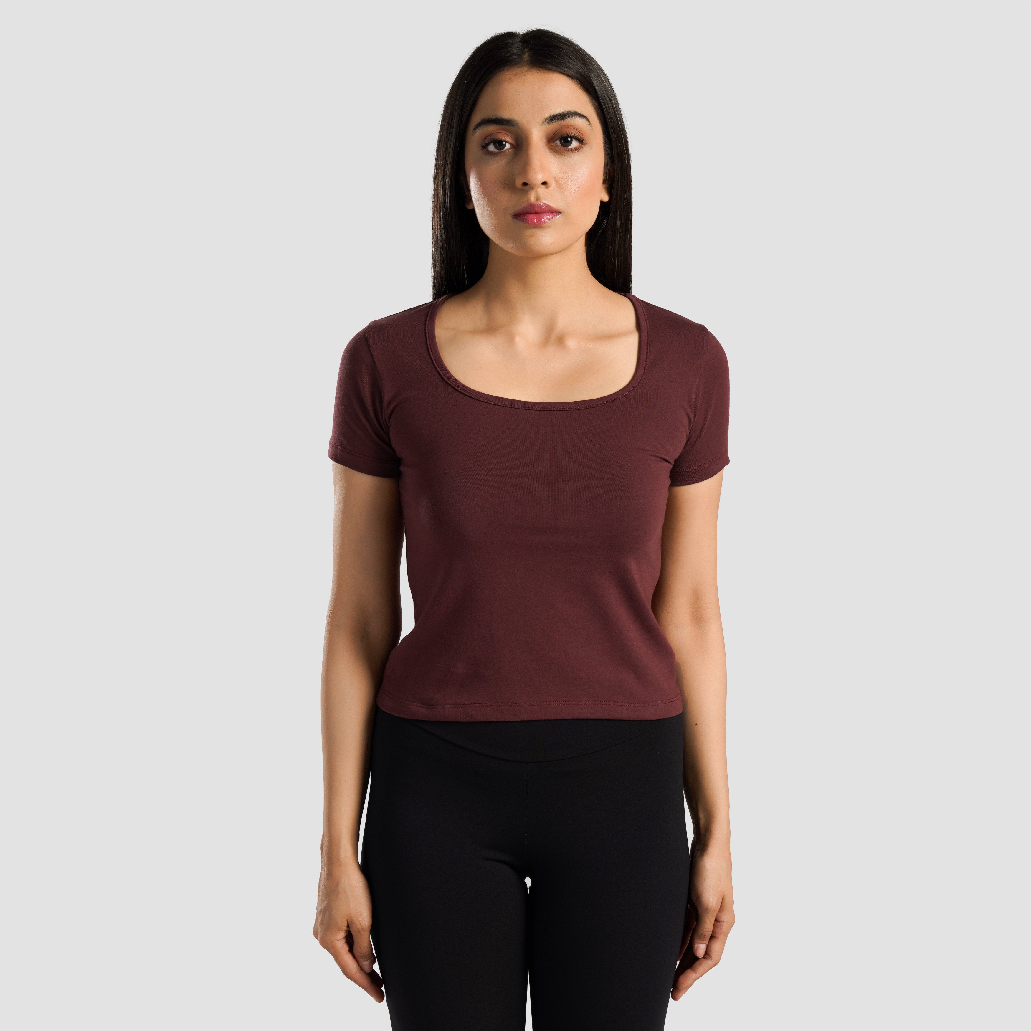 Flex Form Top (Maroon)