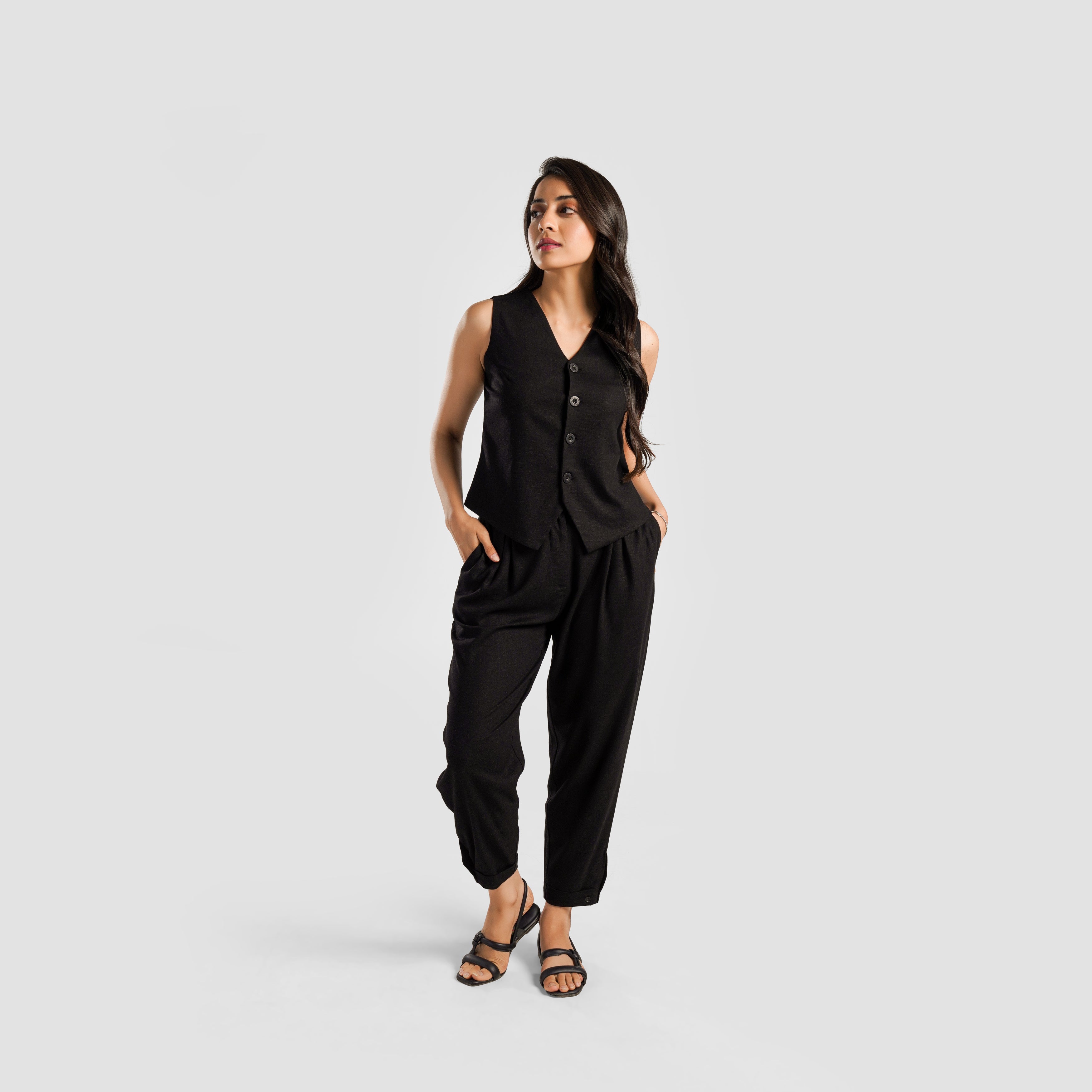 Woven Vest (Black)
