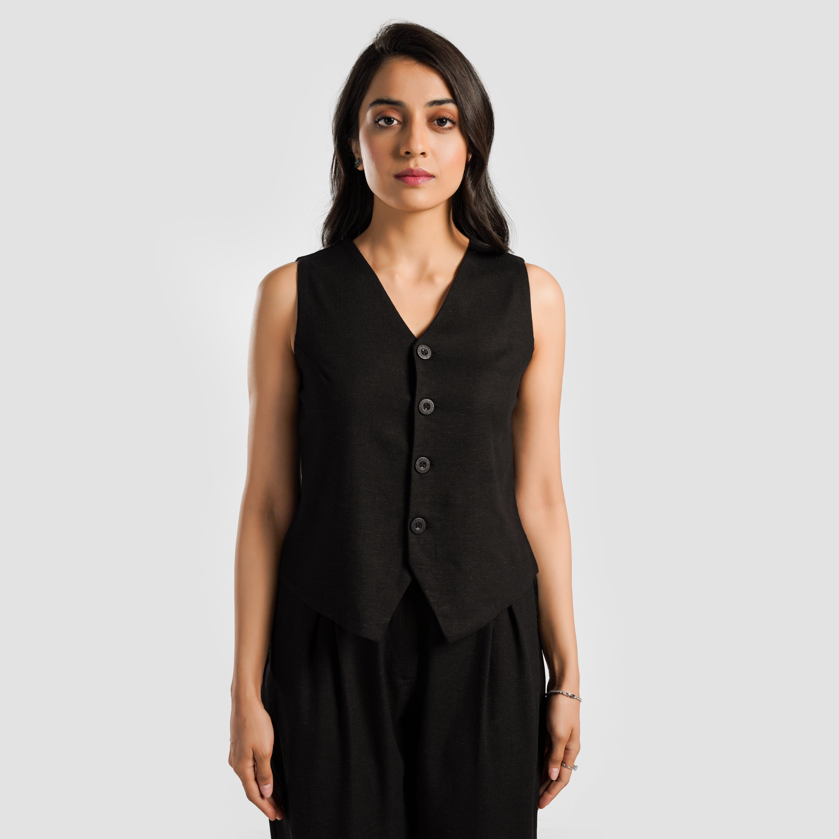 Woven Vest (Black)