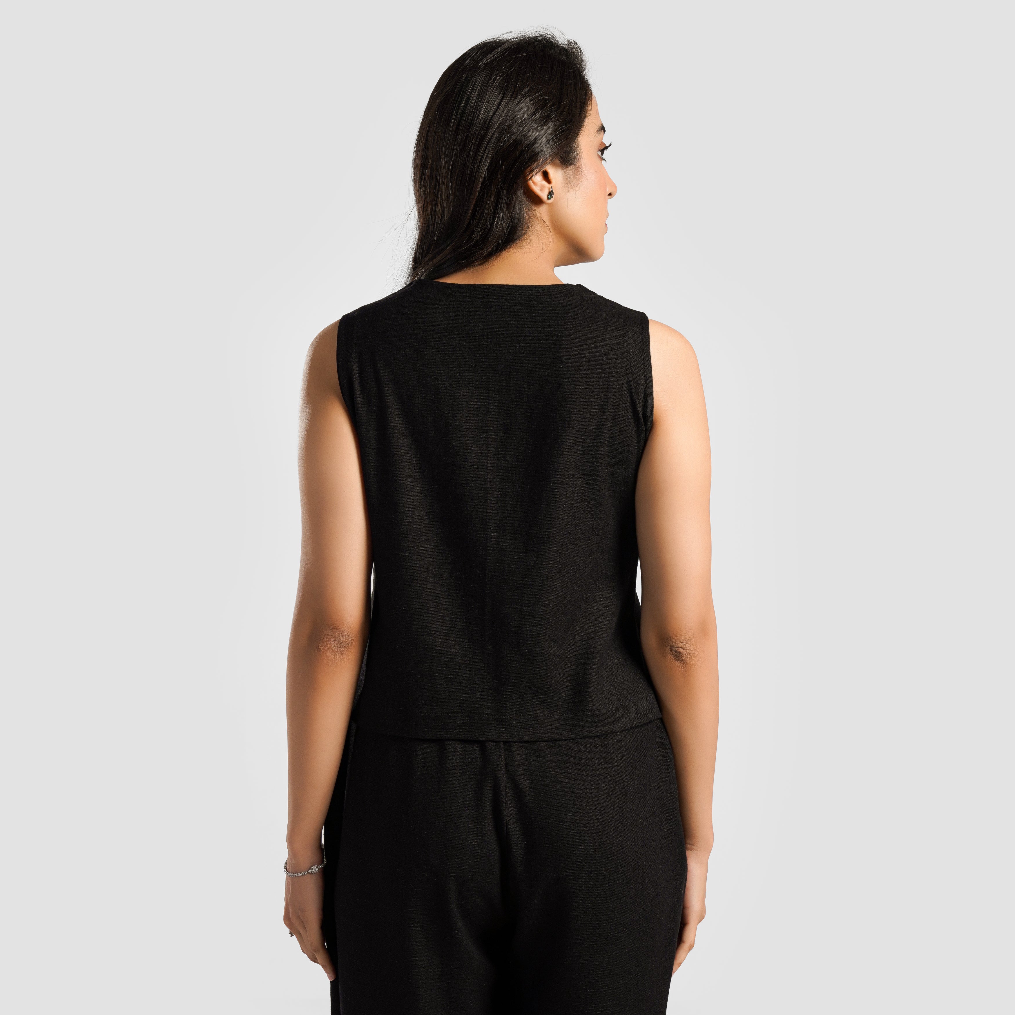 Woven Vest (Black)
