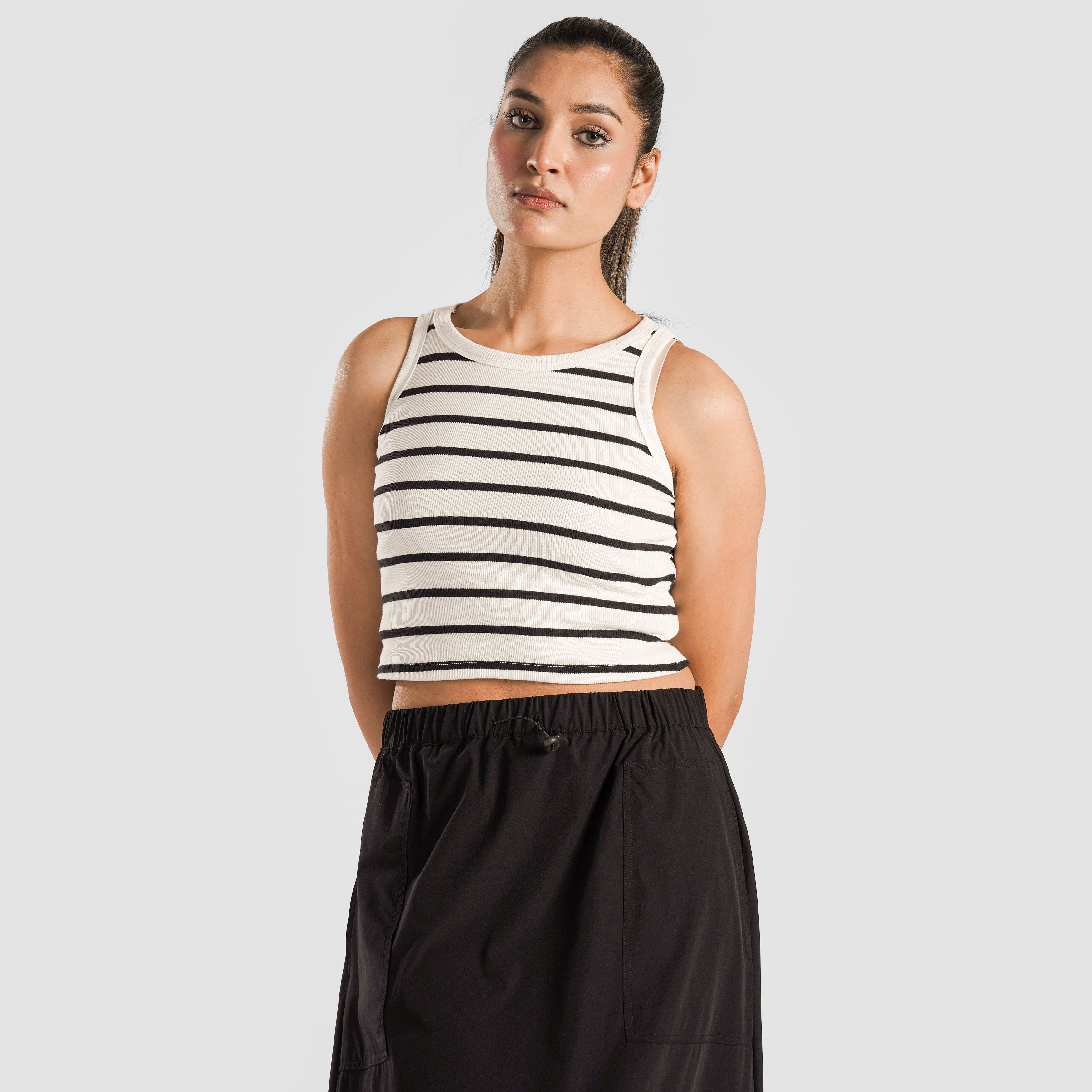 Striped Tank (White)