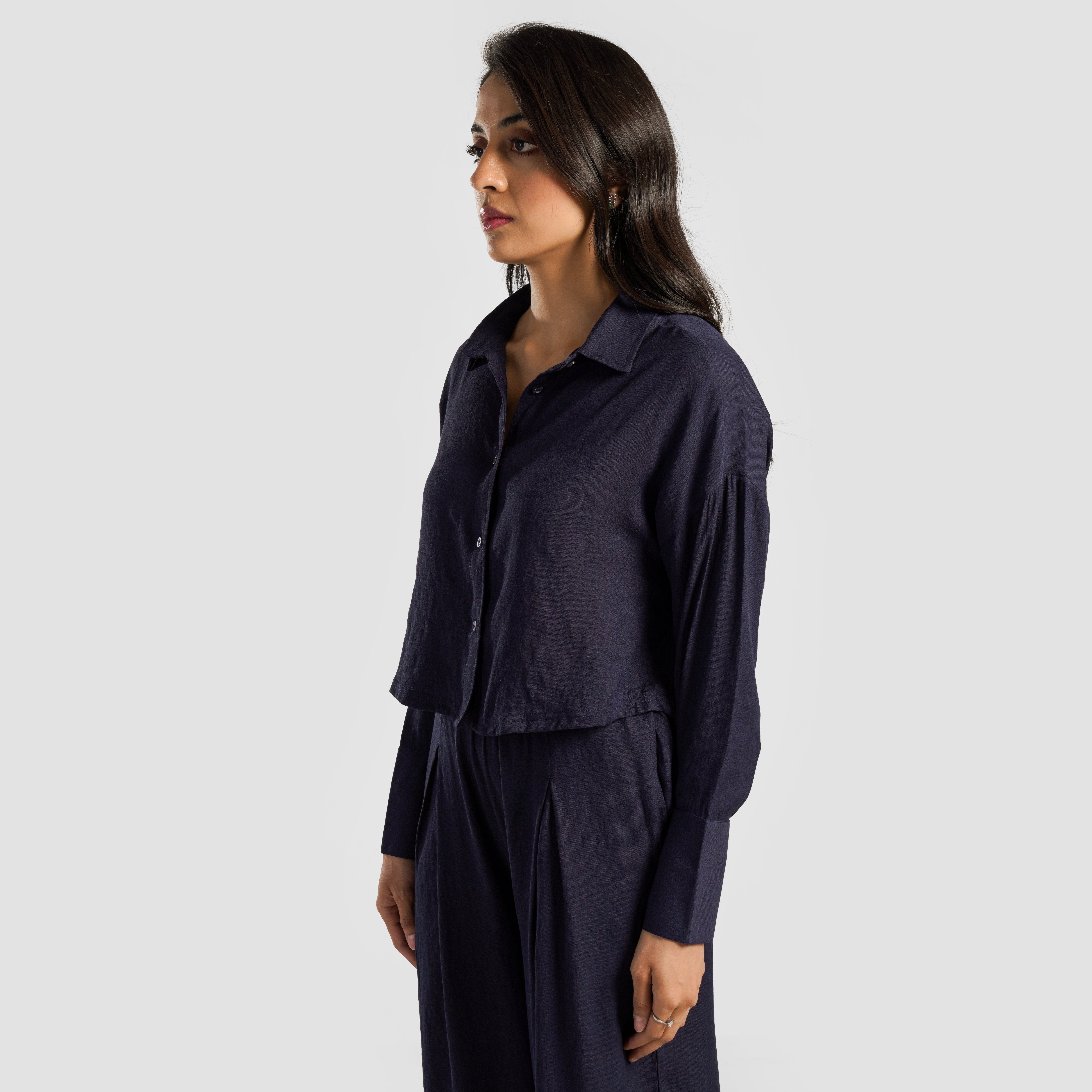 Luna Button Down (Navy)