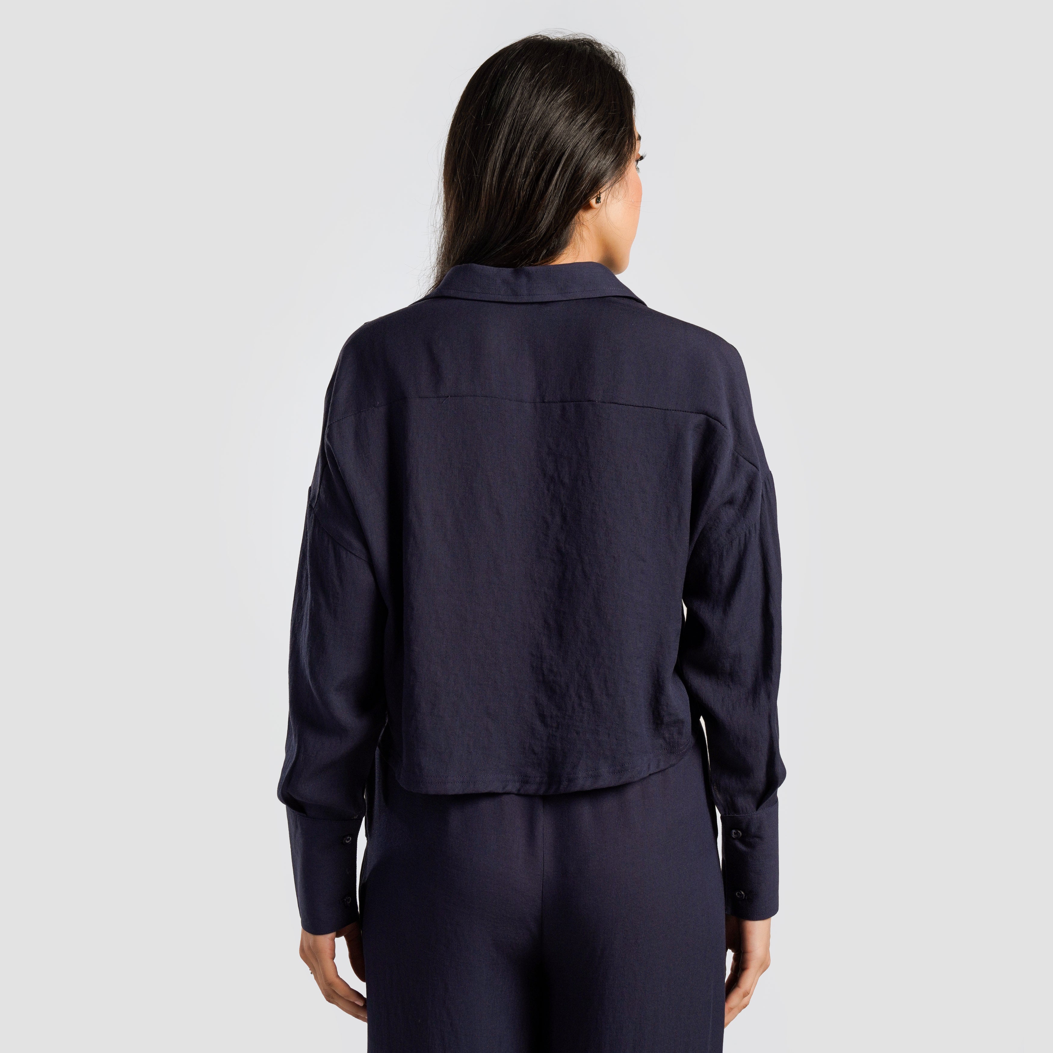 Luna Button Down (Navy)