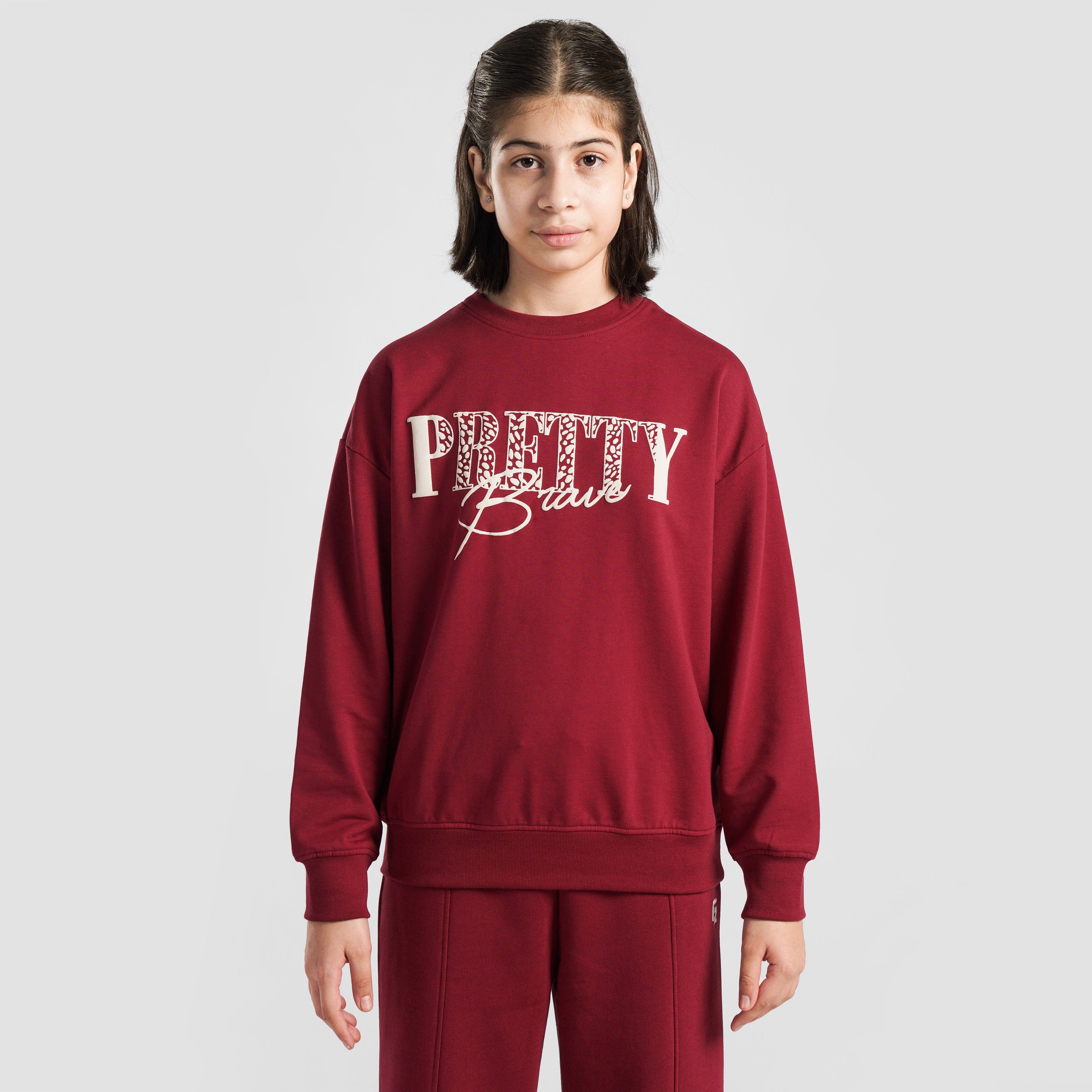 Playful Pretty SweatShirt (Maroon)